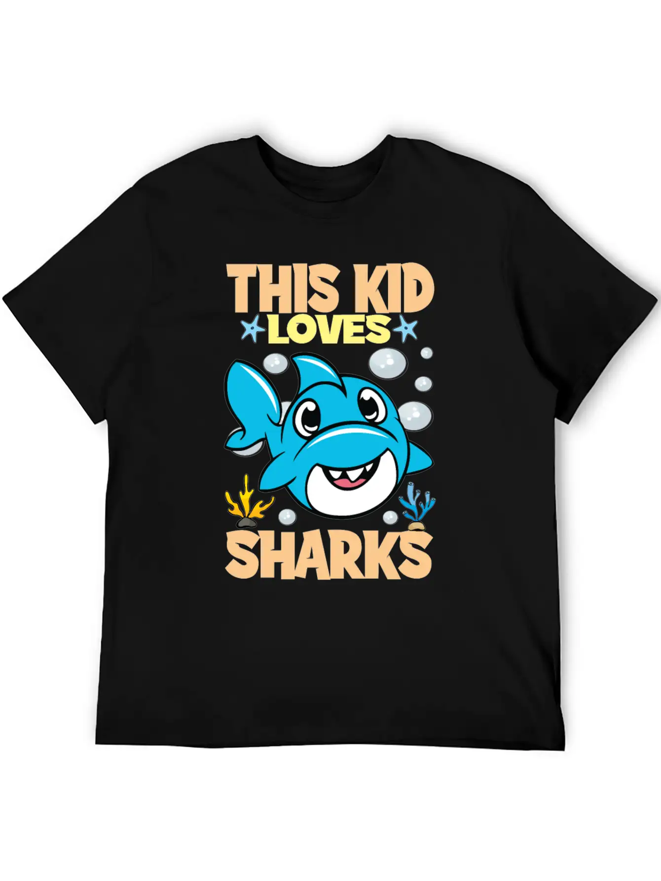 This Kid Loves Sharks I Children's Shark Fish Gift Breathable Soft Cotton T-Shirt – Timeless Casual Look