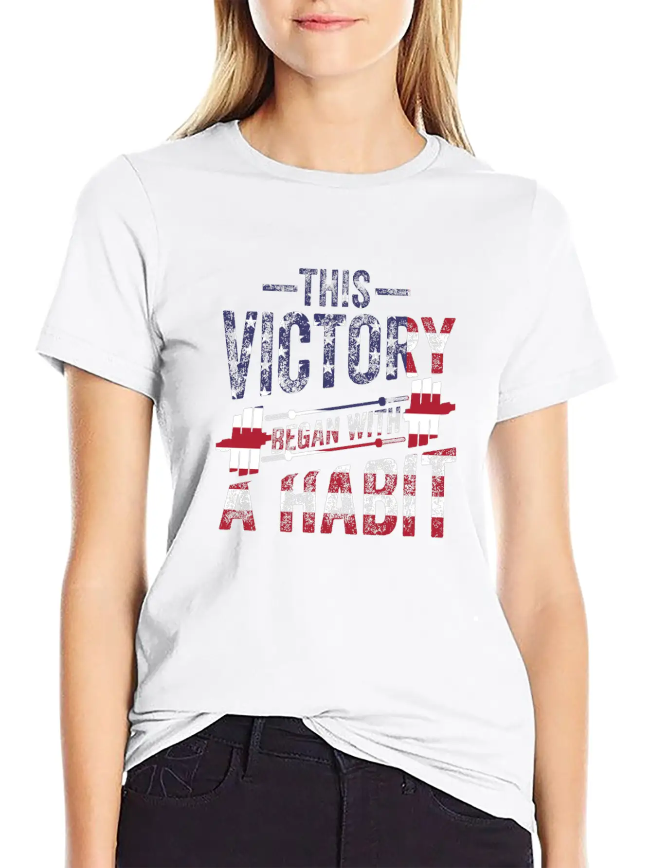 This Victory Began With A Habit Gym Apparel Unisex Short Sleeve Soft Cotton T-Shirt – Casual Everyday Wear