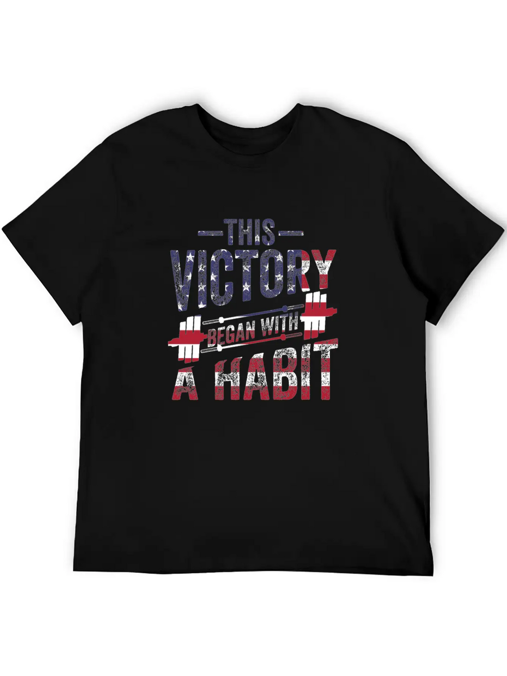 This Victory Began With A Habit Gym Apparel Unisex Short Sleeve Soft Cotton T-Shirt – Casual Everyday Wear