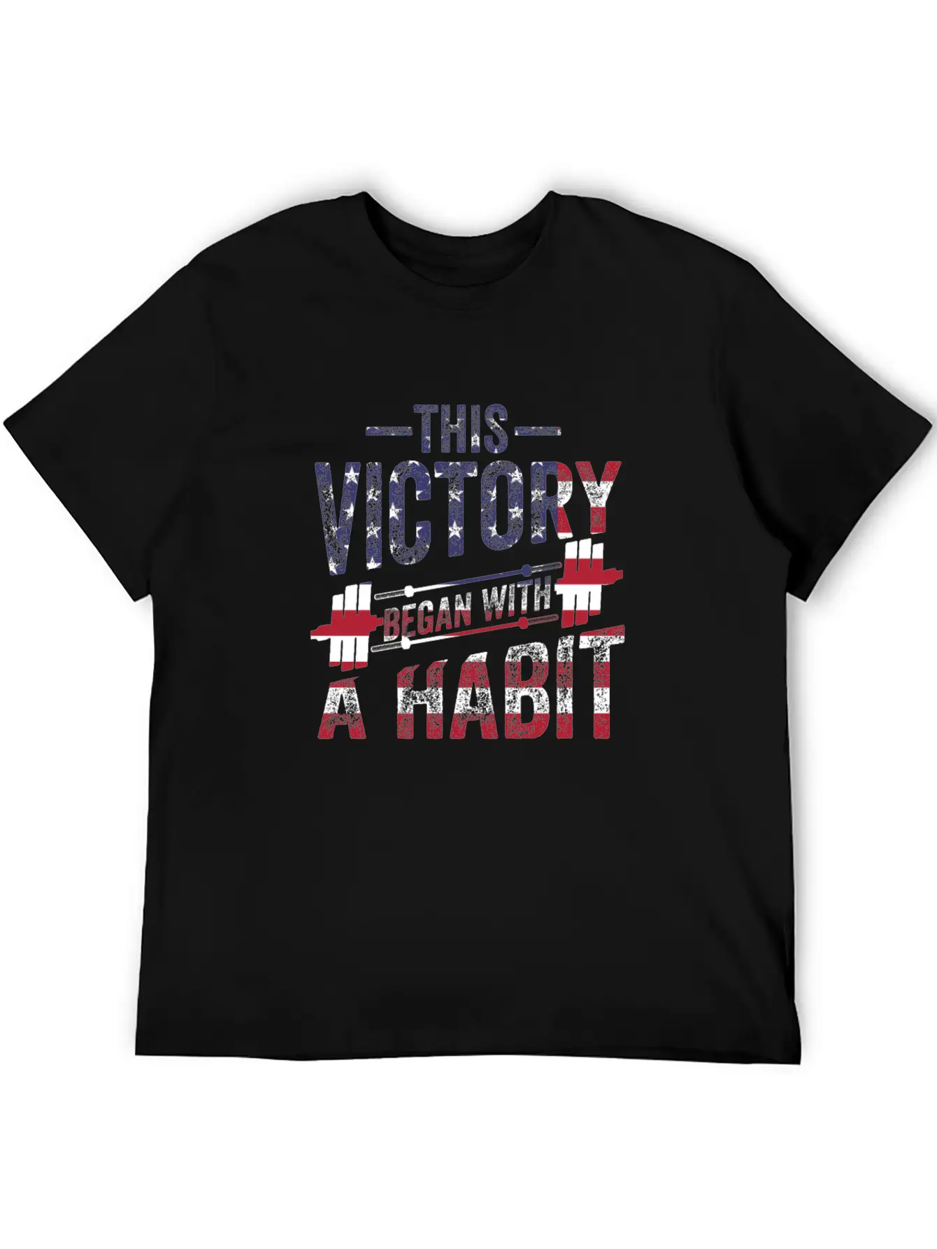 This Victory Began With A Habit Gym Apparel Unisex Short Sleeve Soft Cotton T-Shirt – Casual Everyday Wear