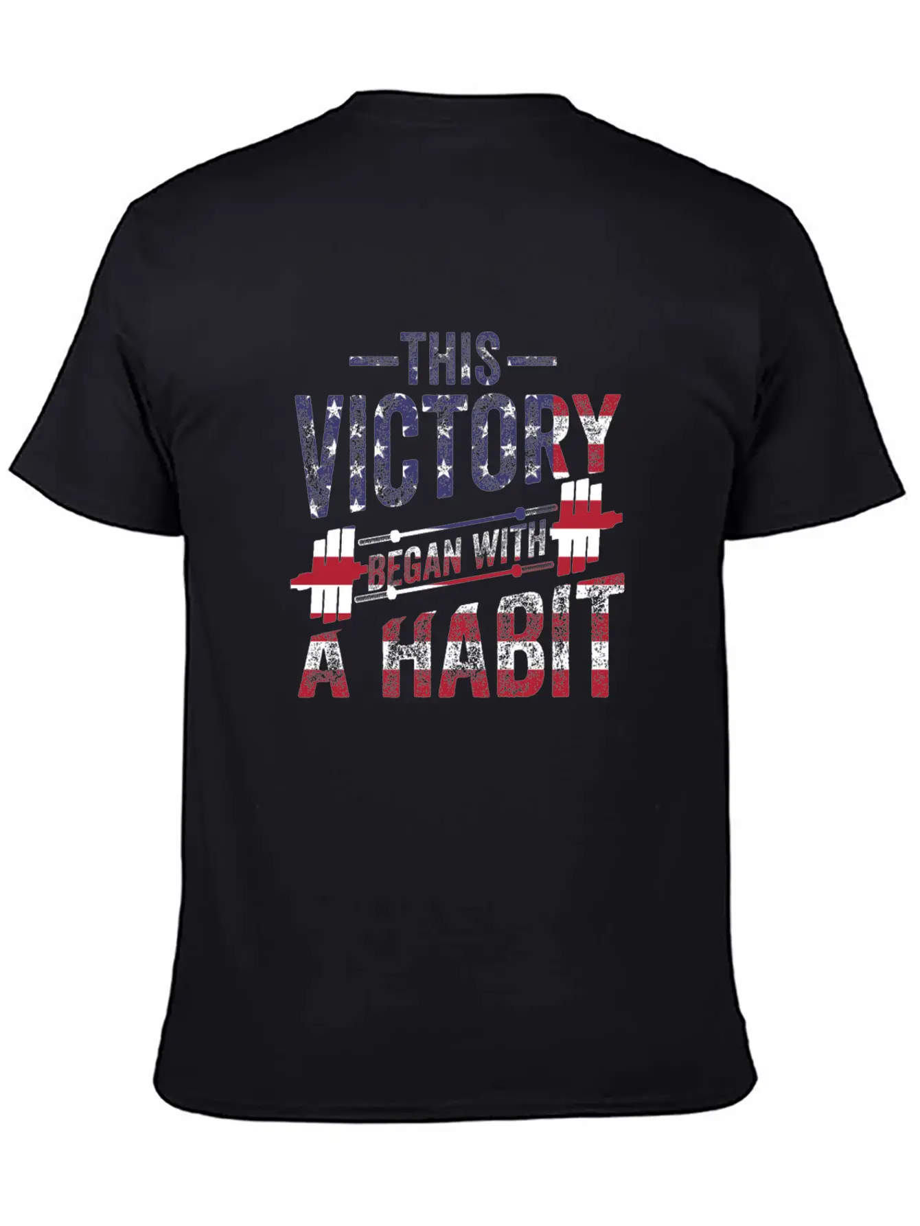 This Victory Began With A Habit Gym Apparel Unisex Short Sleeve Soft Cotton T-Shirt – Casual Everyday Wear