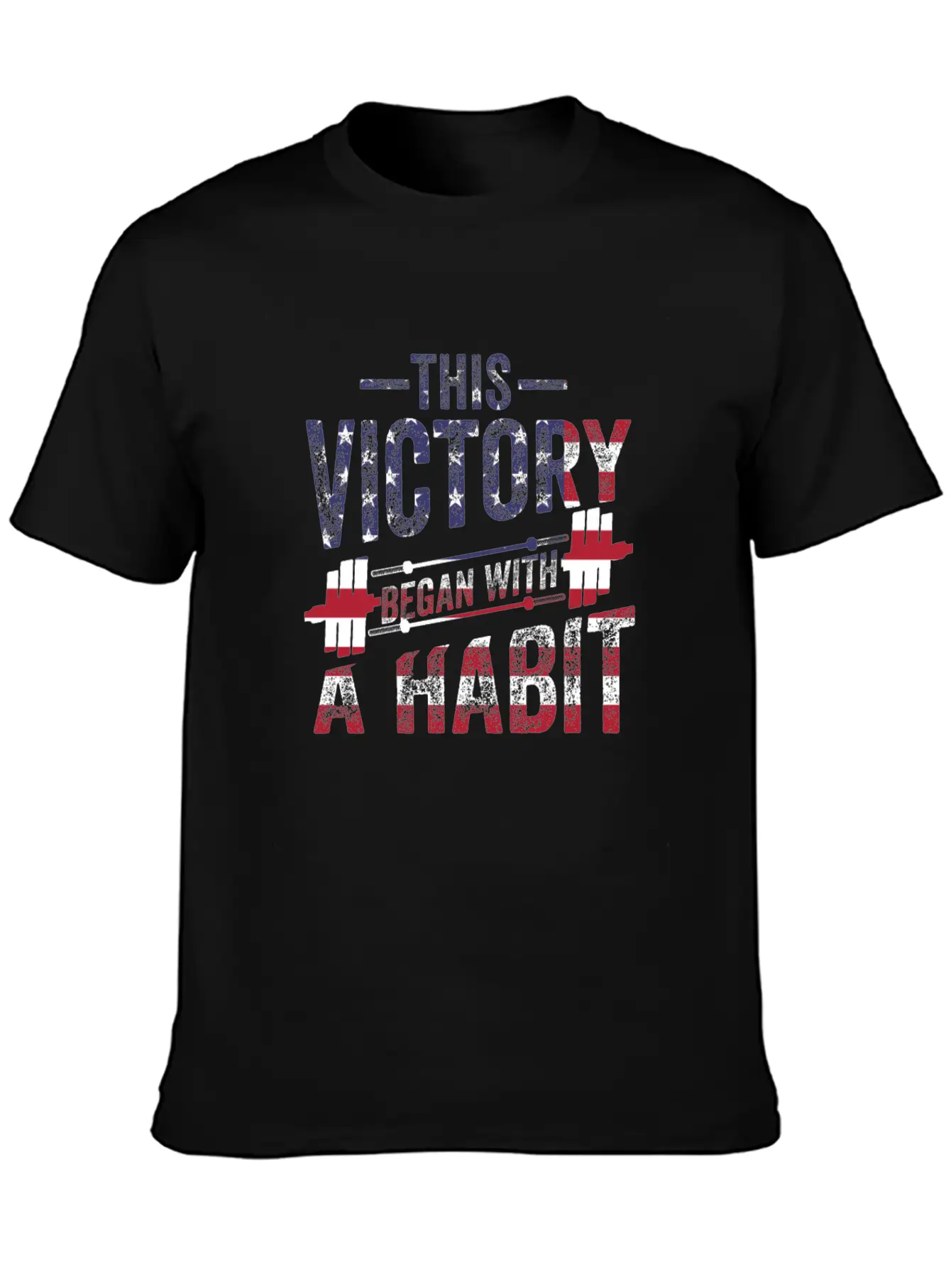 This Victory Began With A Habit Gym Apparel Unisex Short Sleeve Soft Cotton T-Shirt – Casual Everyday Wear