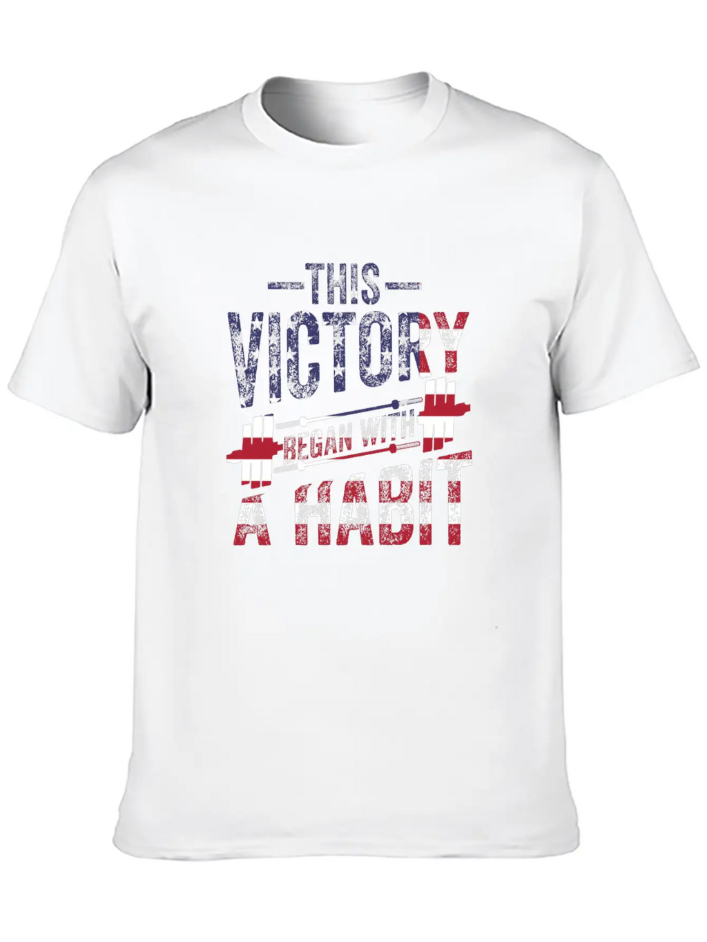 This Victory Began With A Habit Gym Apparel Unisex Short Sleeve Soft Cotton T-Shirt – Casual Everyday Wear