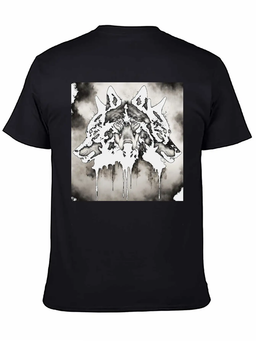 Three-headed Wolf, Dark Horror Wolf Breathable Soft Cotton T-Shirt – Timeless Casual Look