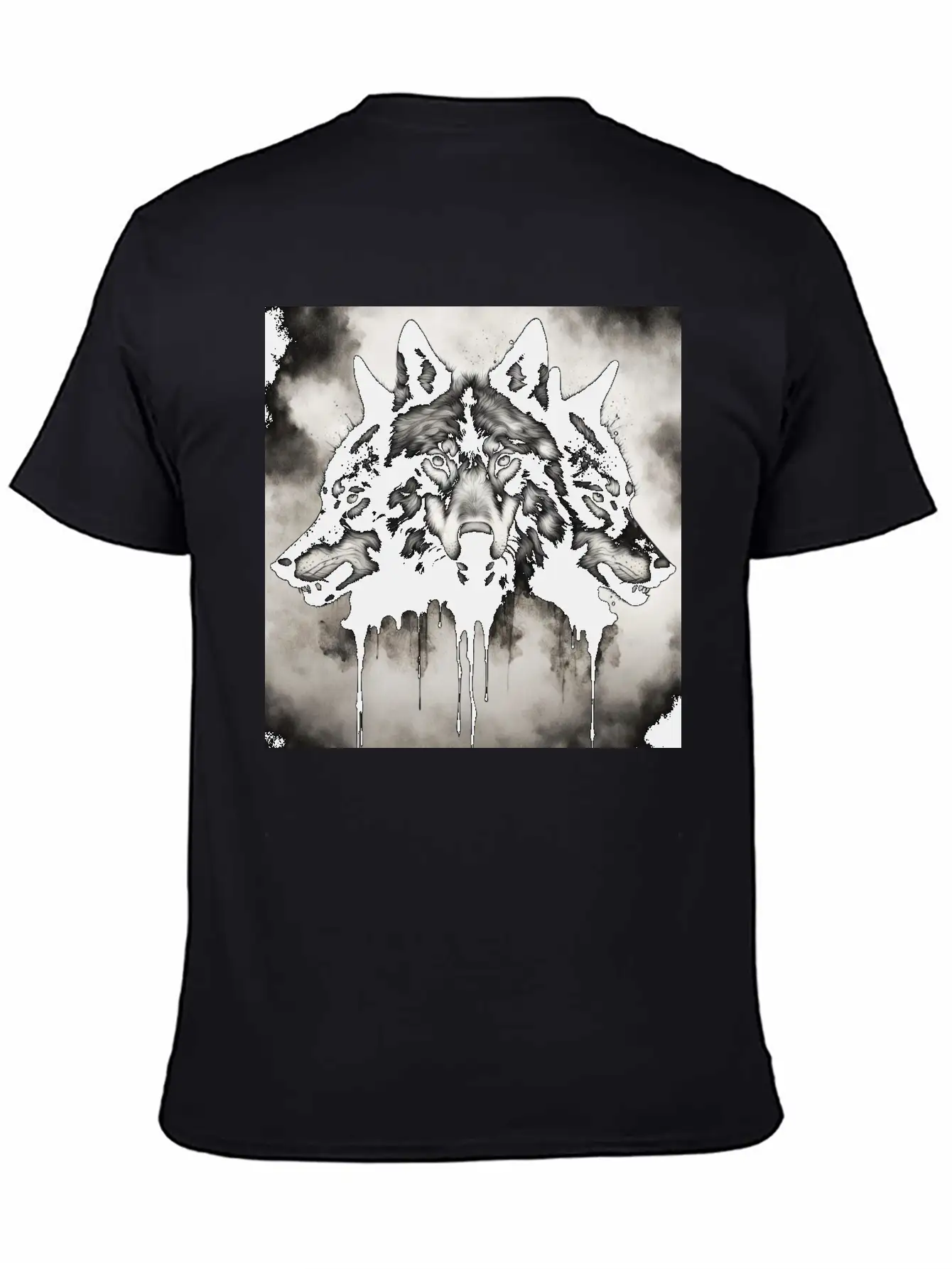 Three-headed Wolf, Dark Horror Wolf Breathable Soft Cotton T-Shirt – Timeless Casual Look