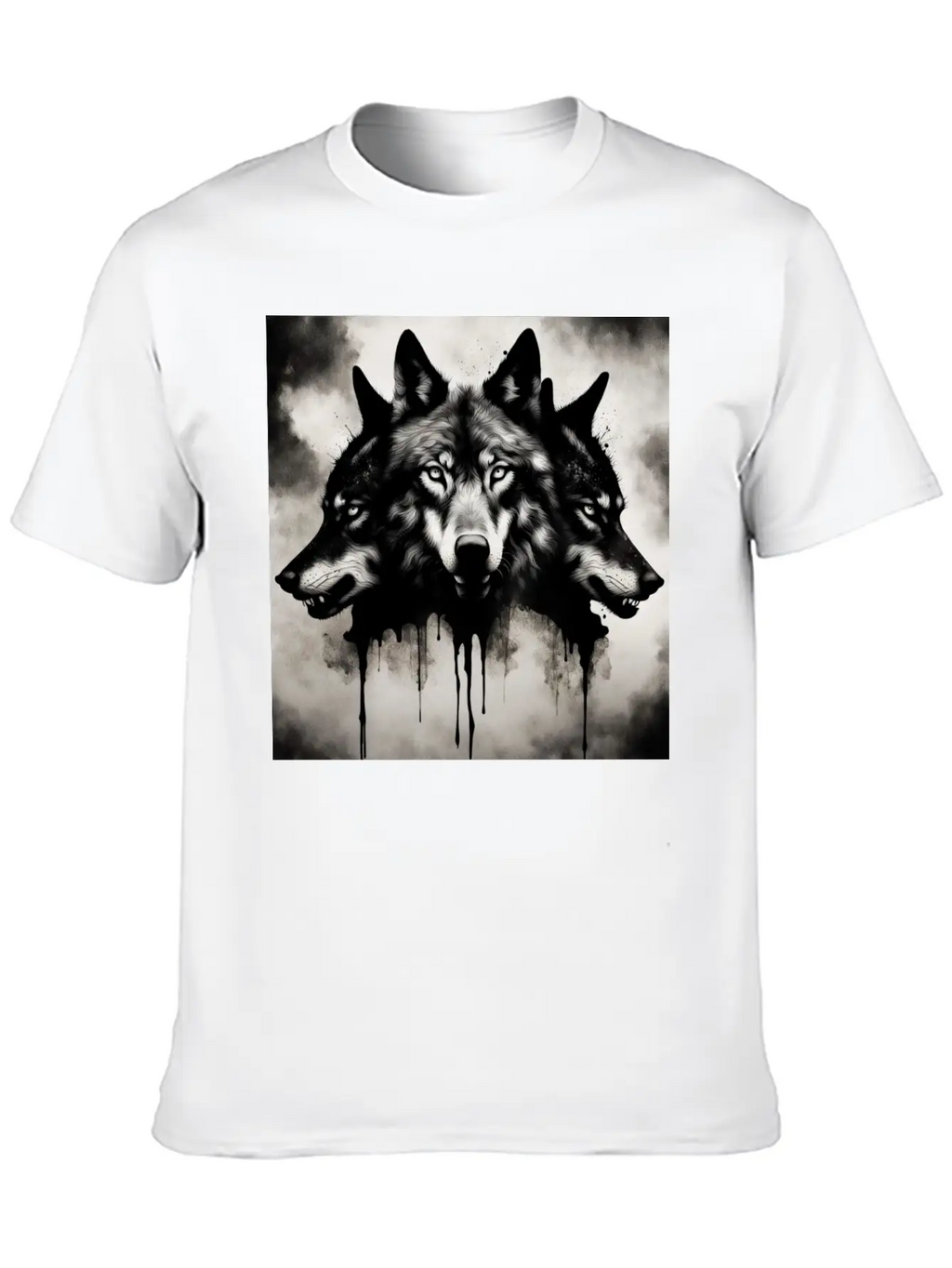 Three-headed Wolf, Dark Horror Wolf Breathable Soft Cotton T-Shirt – Timeless Casual Look