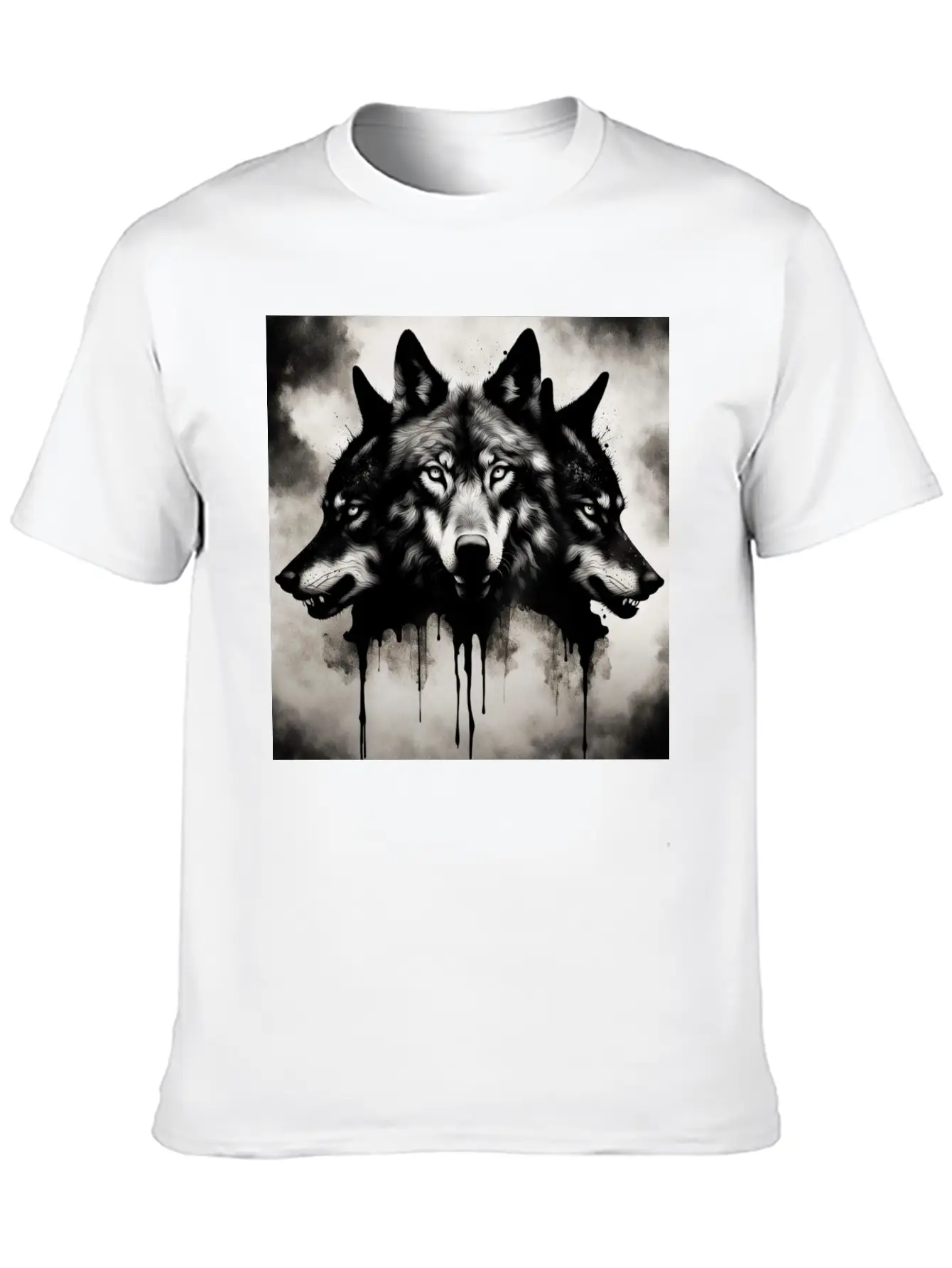 Three-headed Wolf, Dark Horror Wolf Breathable Soft Cotton T-Shirt – Timeless Casual Look