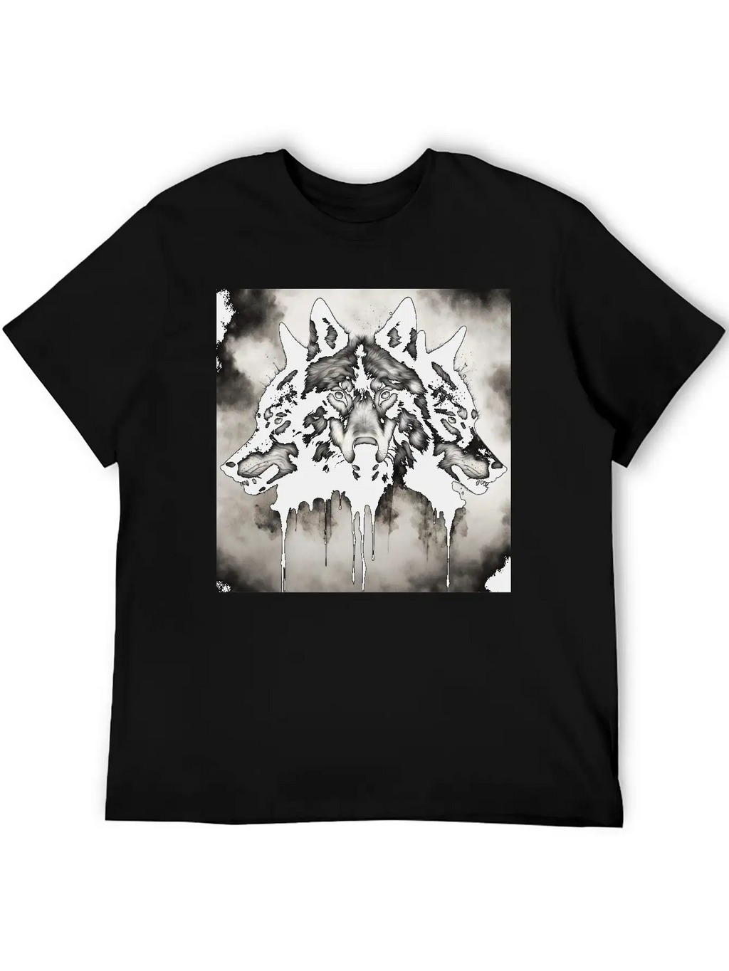 Three-headed Wolf, Dark Horror Wolf Breathable Soft Cotton T-Shirt – Timeless Casual Look