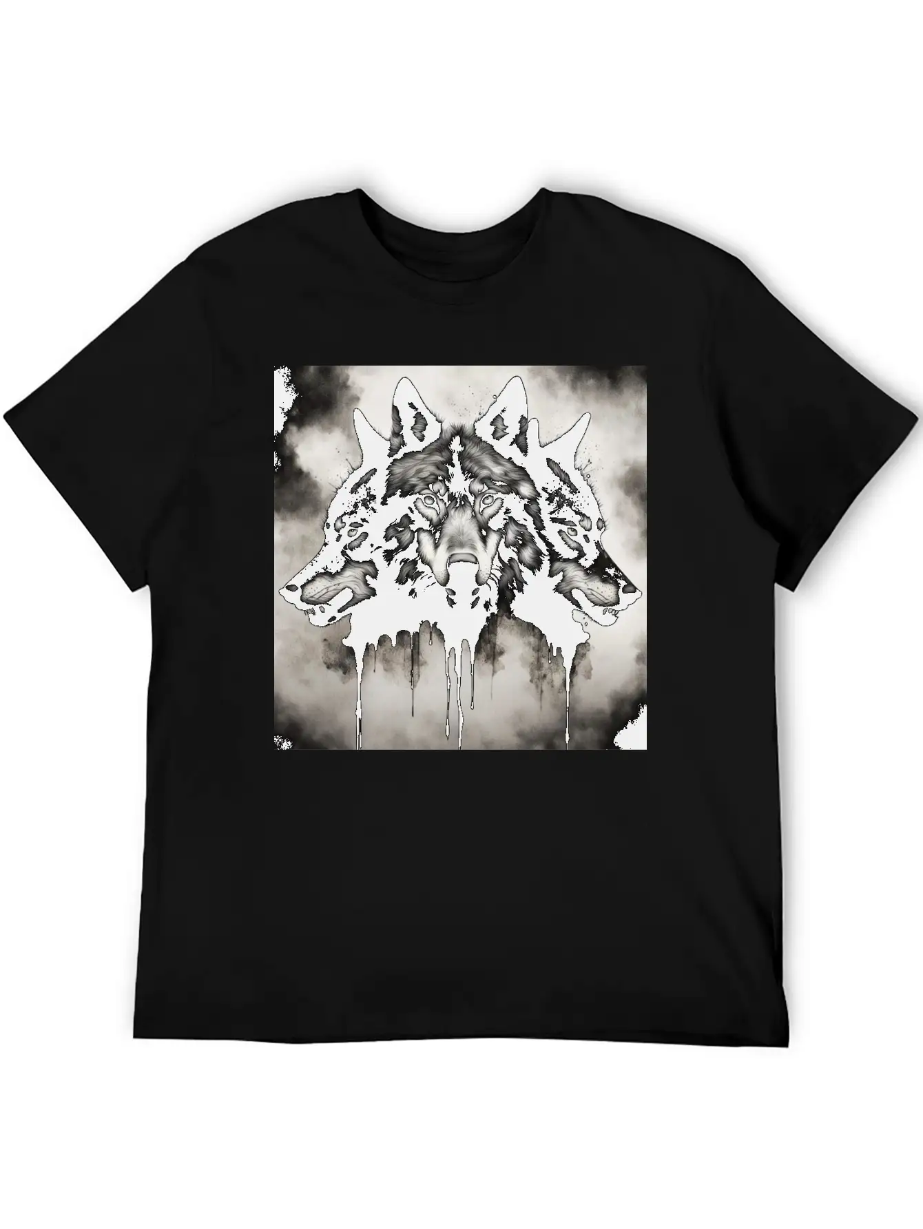 Three-headed Wolf, Dark Horror Wolf Breathable Soft Cotton T-Shirt – Timeless Casual Look