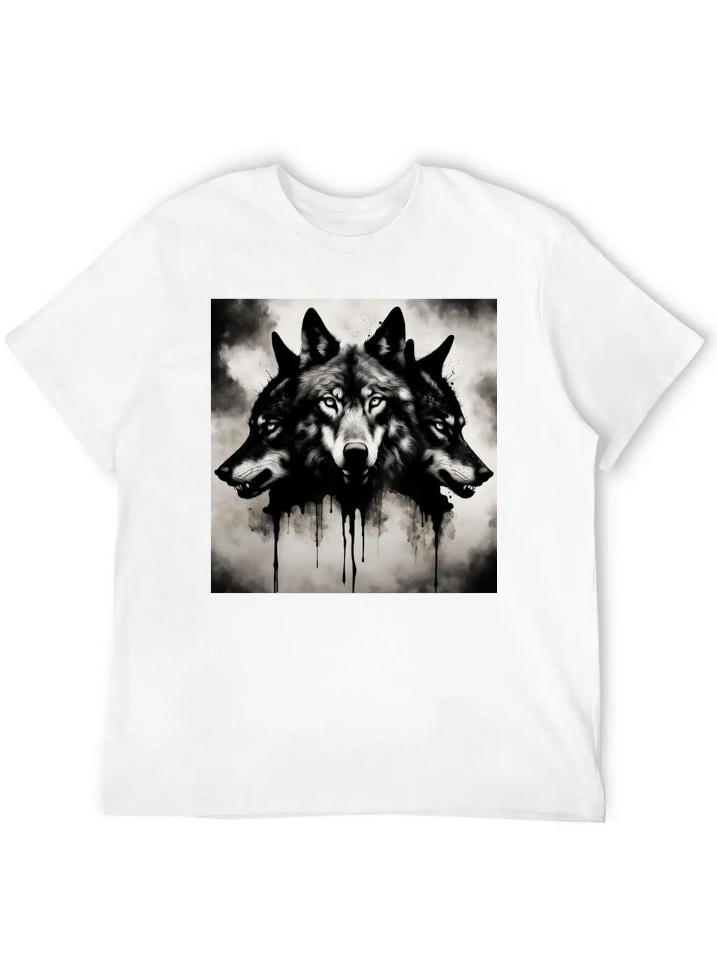 Three-headed Wolf, Dark Horror Wolf Breathable Soft Cotton T-Shirt – Timeless Casual Look