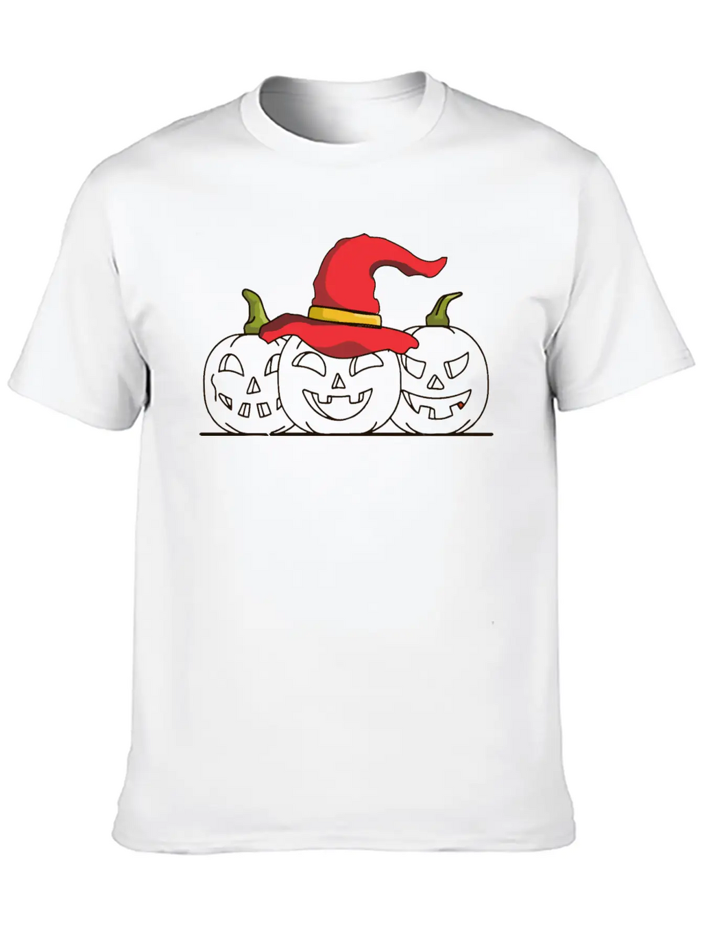 Three Jack O Lanterns Unisex Casual T-Shirt – Clean Design For Daily Comfort