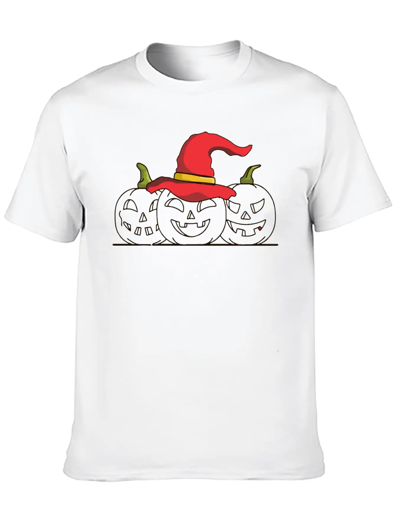 Three Jack O Lanterns Unisex Casual T-Shirt – Clean Design For Daily Comfort
