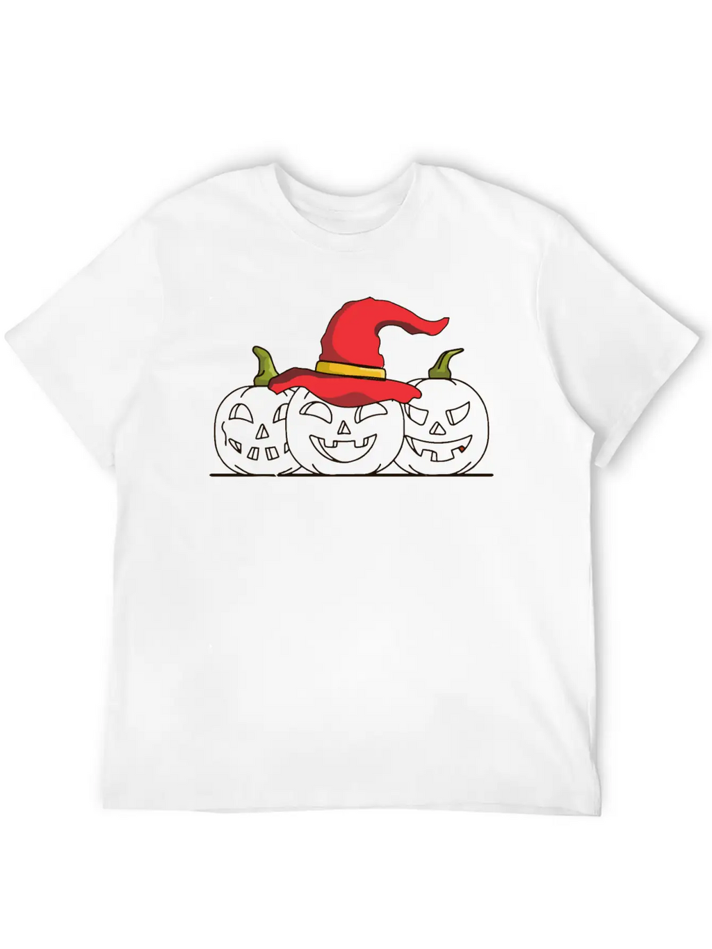 Three Jack O Lanterns Unisex Casual T-Shirt – Clean Design For Daily Comfort