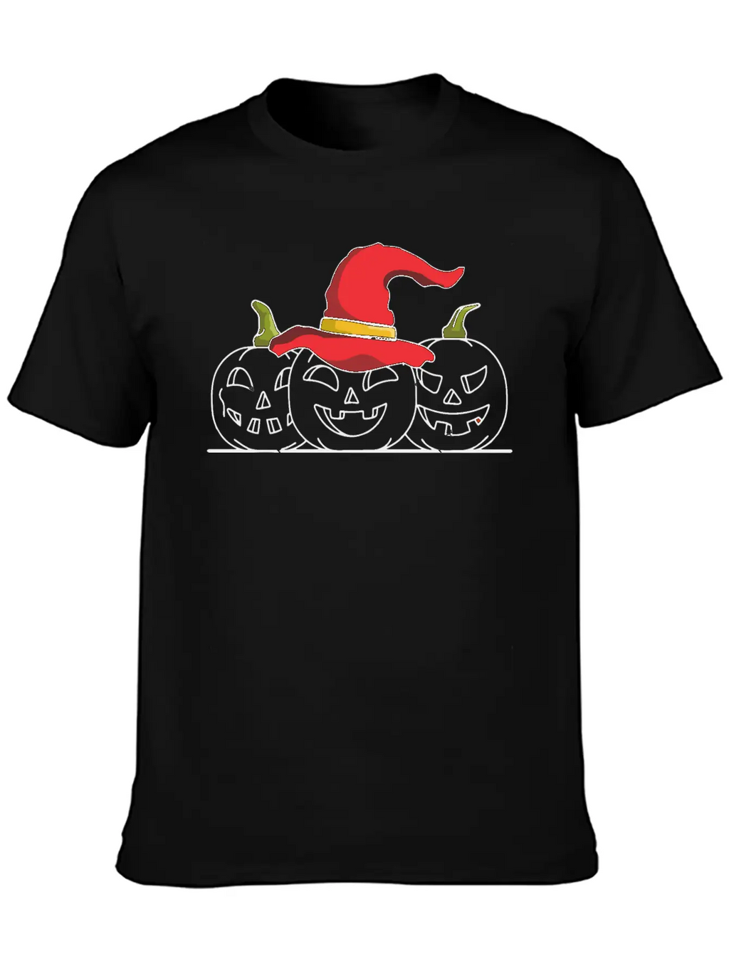 Three Jack O Lanterns Unisex Casual T-Shirt – Clean Design For Daily Comfort