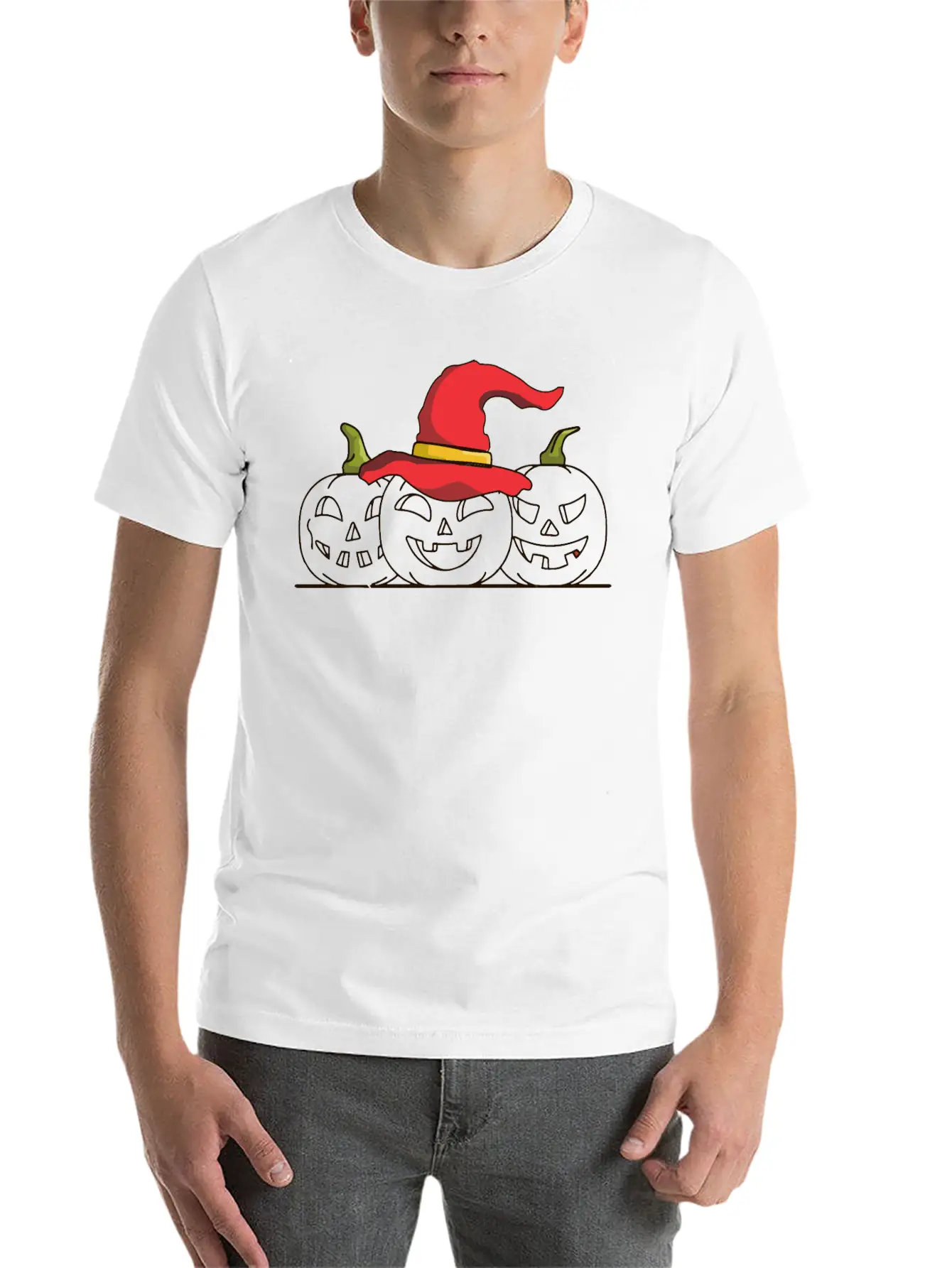 Three Jack O Lanterns Unisex Casual T-Shirt – Clean Design For Daily Comfort