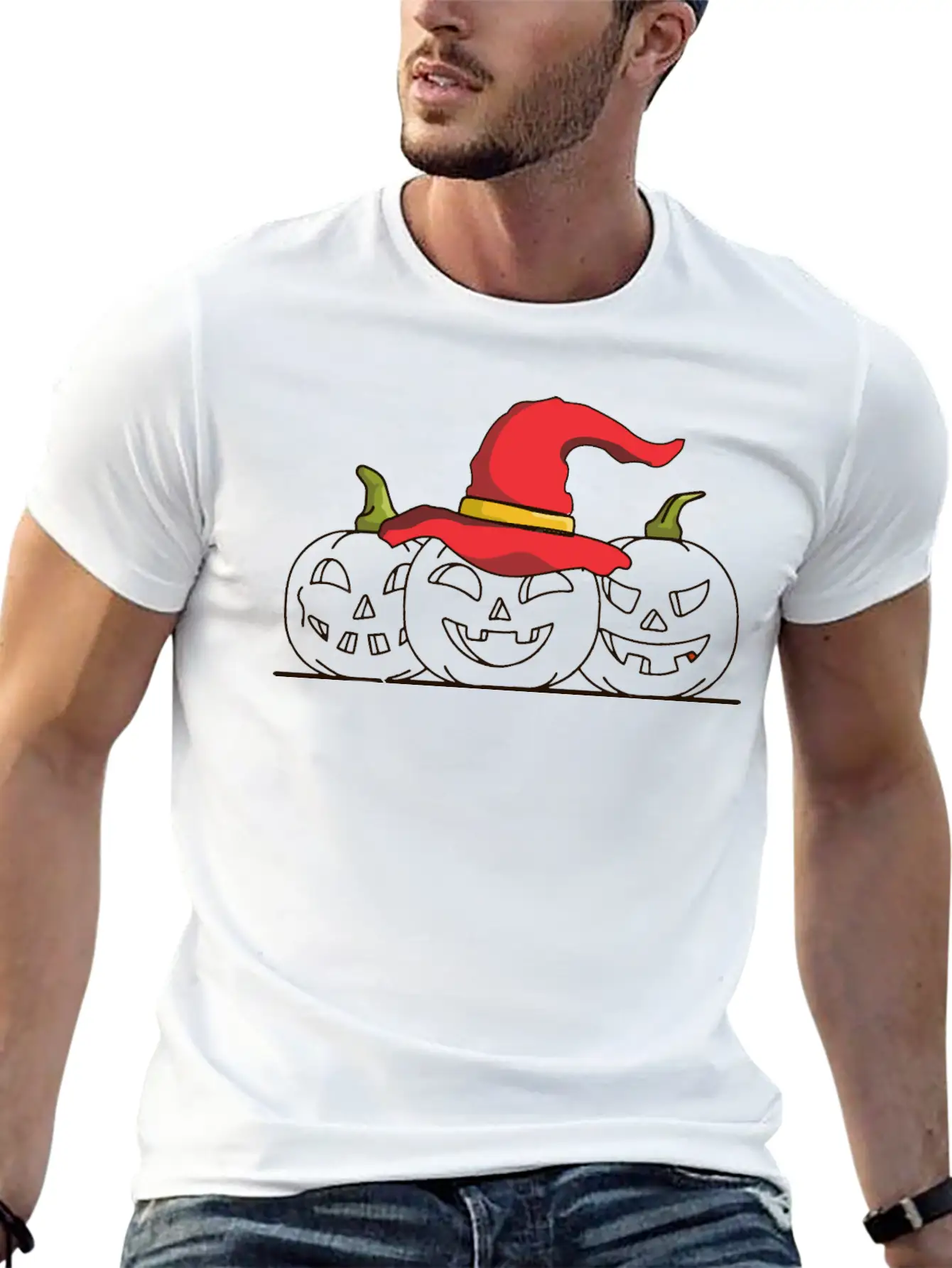 Three Jack O Lanterns Unisex Casual T-Shirt – Clean Design For Daily Comfort