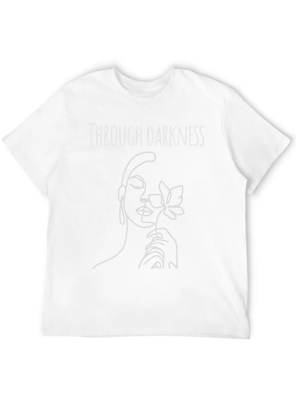 Through Darkness She Blooms Stylish Everyday T-Shirt – Unisex Basic Cotton Tee