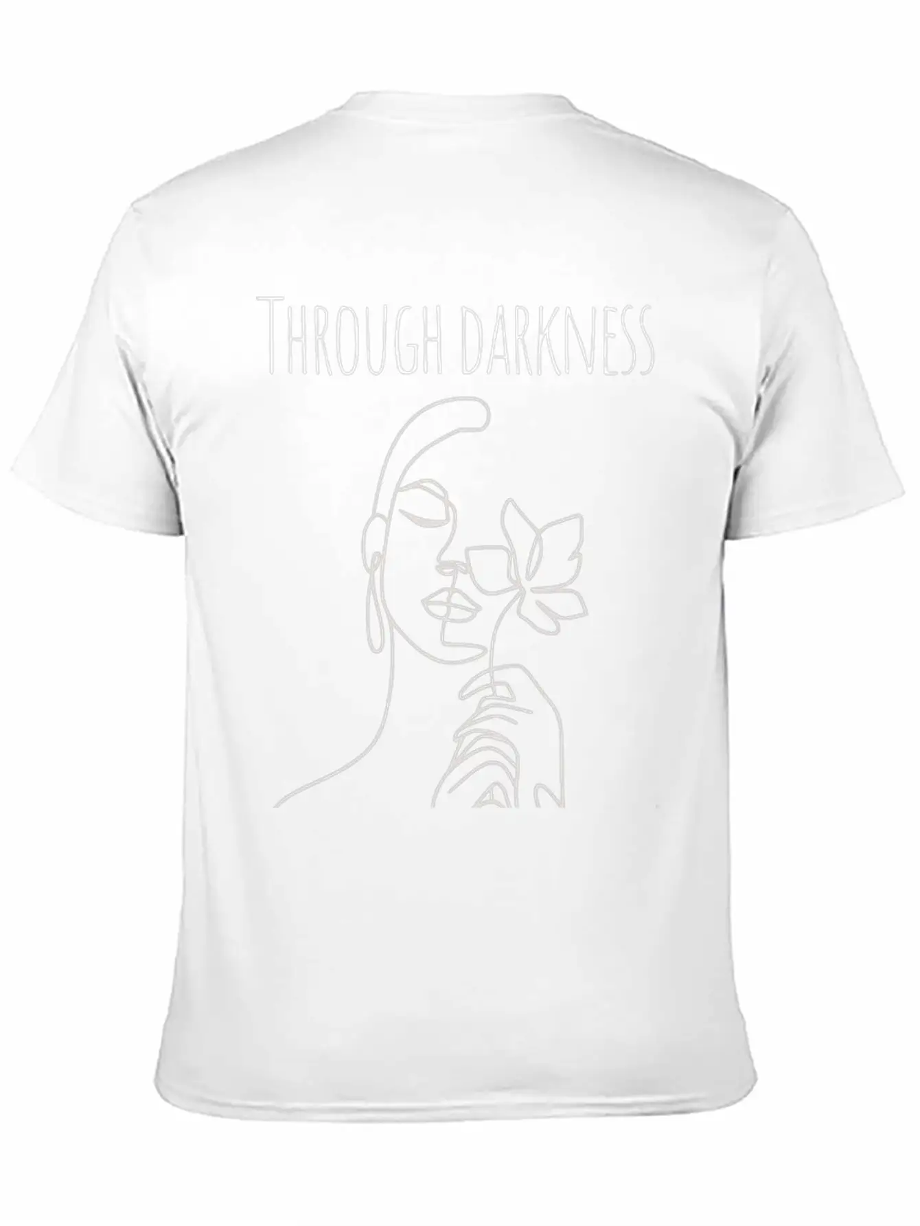 Through Darkness She Blooms Stylish Everyday T-Shirt – Unisex Basic Cotton Tee