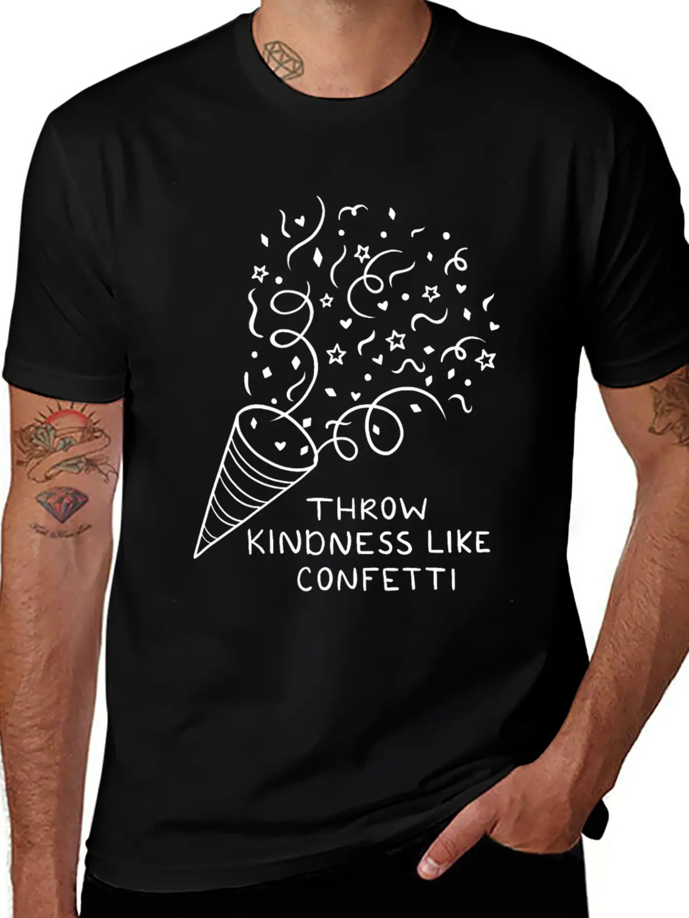 Throw Kindness Like Confetti Unisex Casual T-Shirt – Clean Design For Daily Comfort