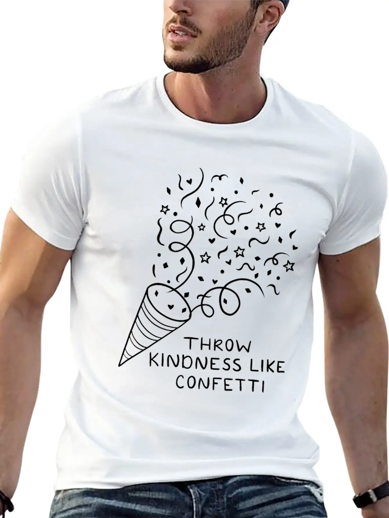 Throw Kindness Like Confetti Unisex Casual T-Shirt – Clean Design For Daily Comfort