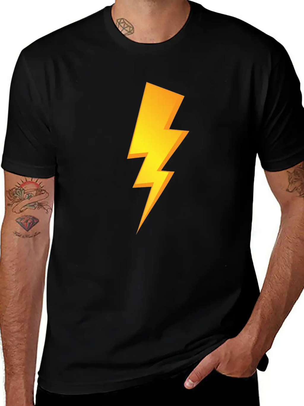Thunder Lighting Casual Graphic T-Shirt – Simple And Comfortable Daily Wear