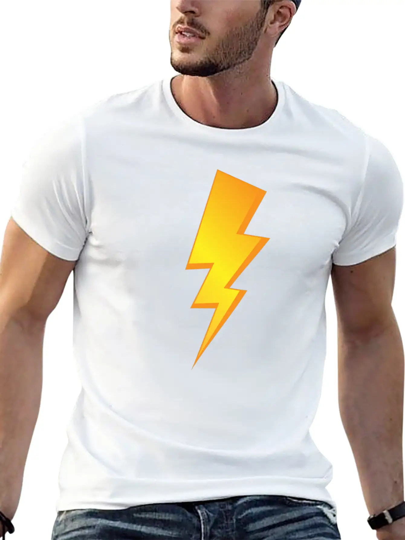 Thunder Lighting Casual Graphic T-Shirt – Simple And Comfortable Daily Wear