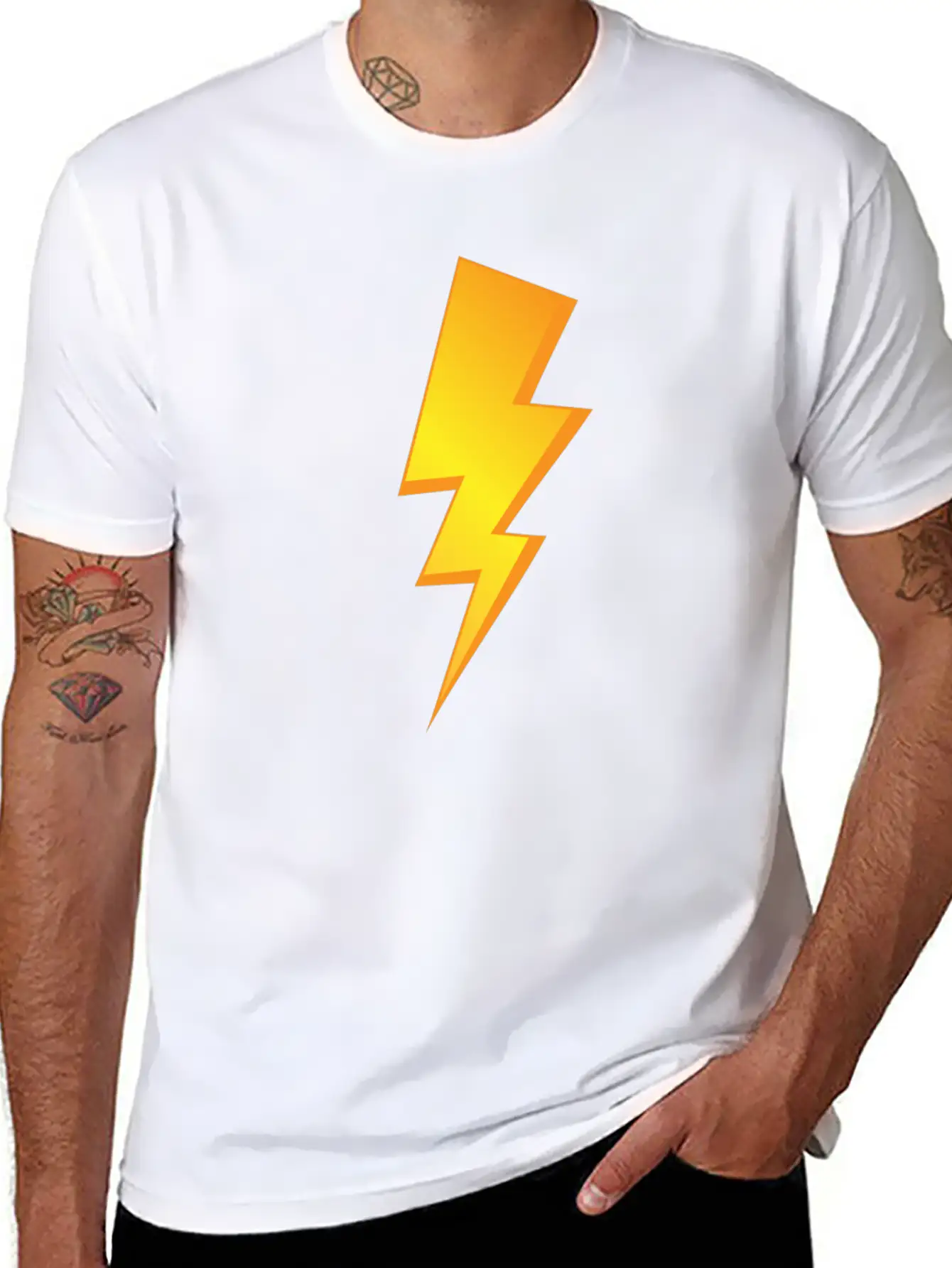 Thunder Lighting Casual Graphic T-Shirt – Simple And Comfortable Daily Wear