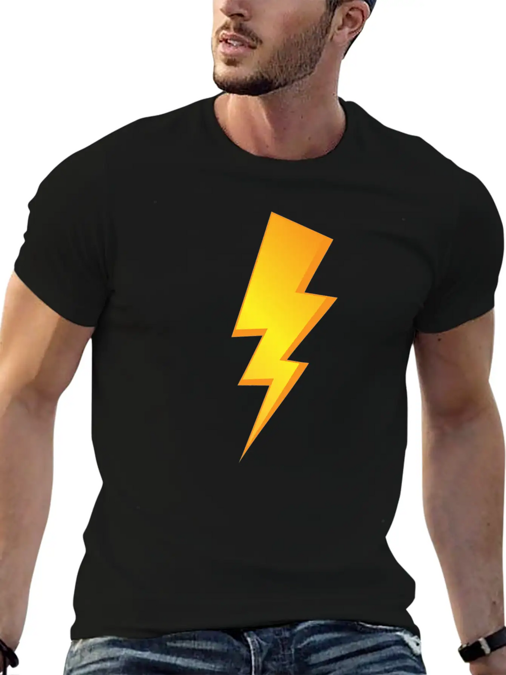 Thunder Lighting Casual Graphic T-Shirt – Simple And Comfortable Daily Wear