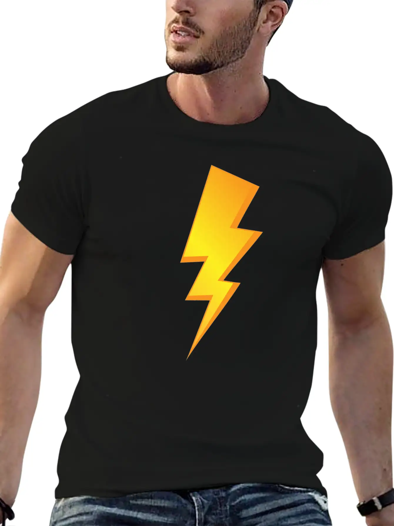 Thunder Lighting Casual Graphic T-Shirt – Simple And Comfortable Daily Wear