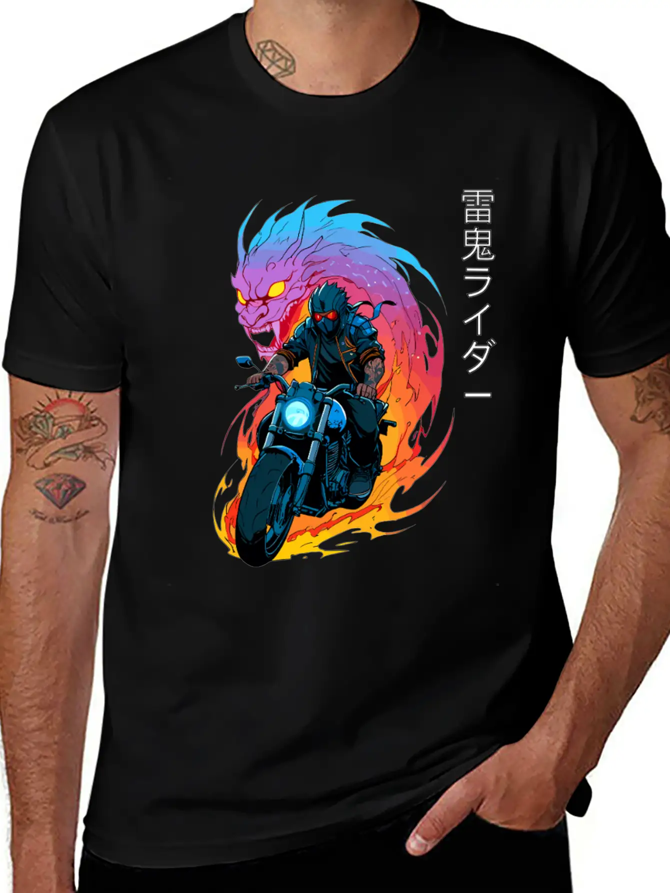 Thunder Oni Rider Unisex Short Sleeve Soft Cotton T-Shirt – Casual Everyday Wear