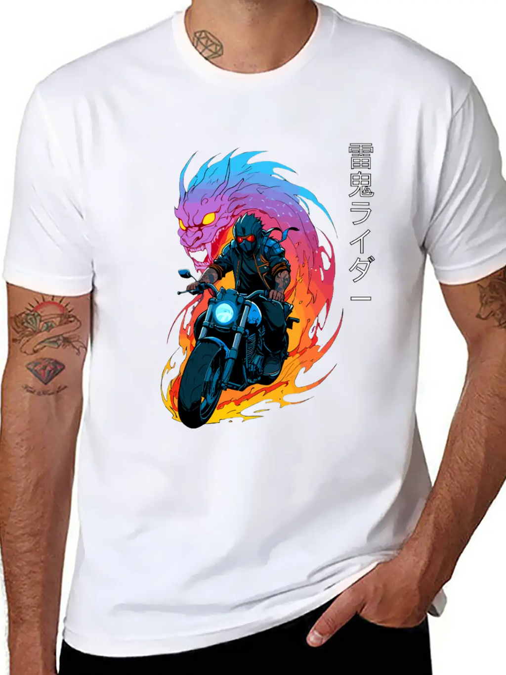 Thunder Oni Rider Unisex Short Sleeve Soft Cotton T-Shirt – Casual Everyday Wear