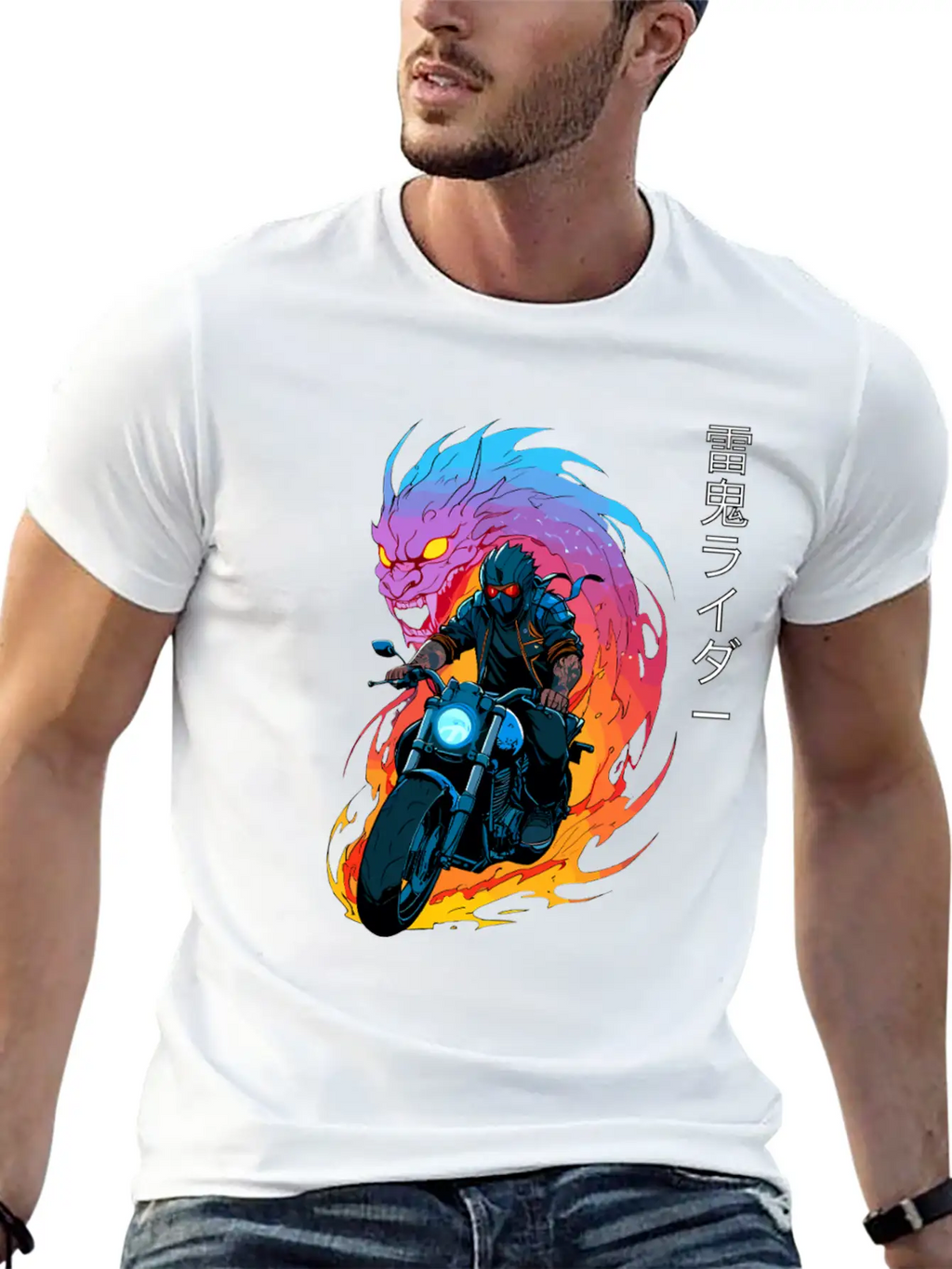 Thunder Oni Rider Unisex Short Sleeve Soft Cotton T-Shirt – Casual Everyday Wear