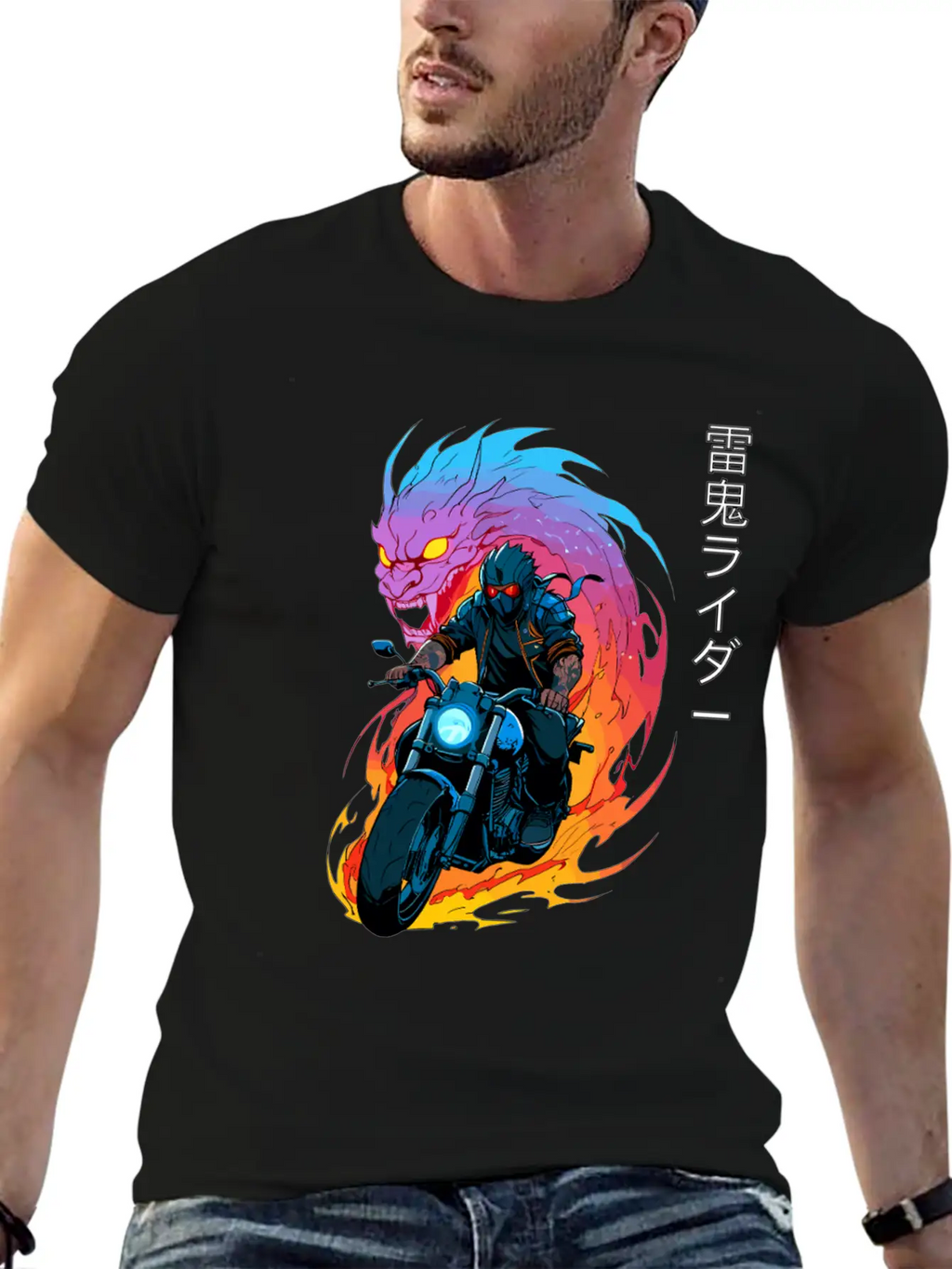 Thunder Oni Rider Unisex Short Sleeve Soft Cotton T-Shirt – Casual Everyday Wear