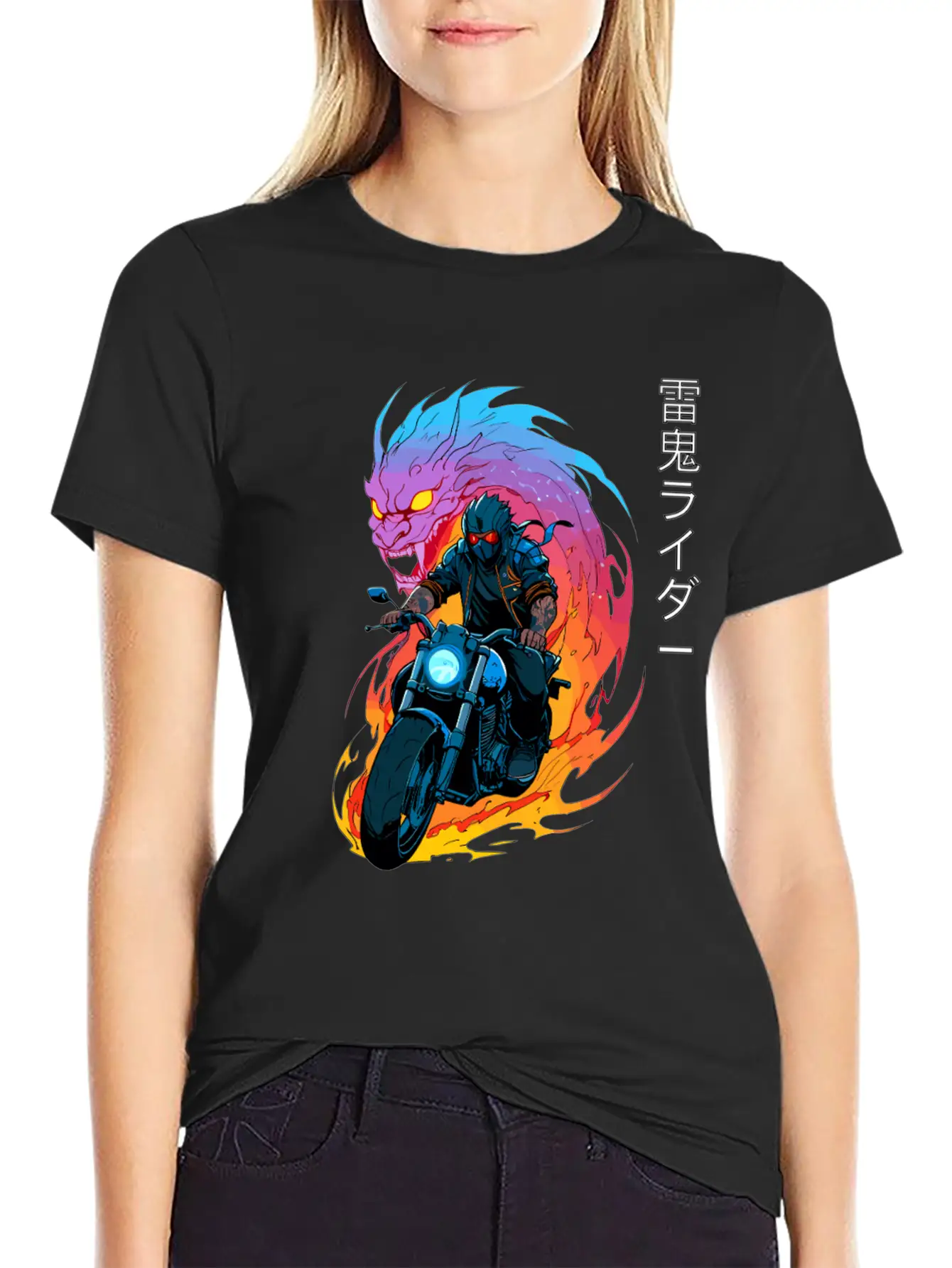 Thunder Oni Rider Unisex Short Sleeve Soft Cotton T-Shirt – Casual Everyday Wear