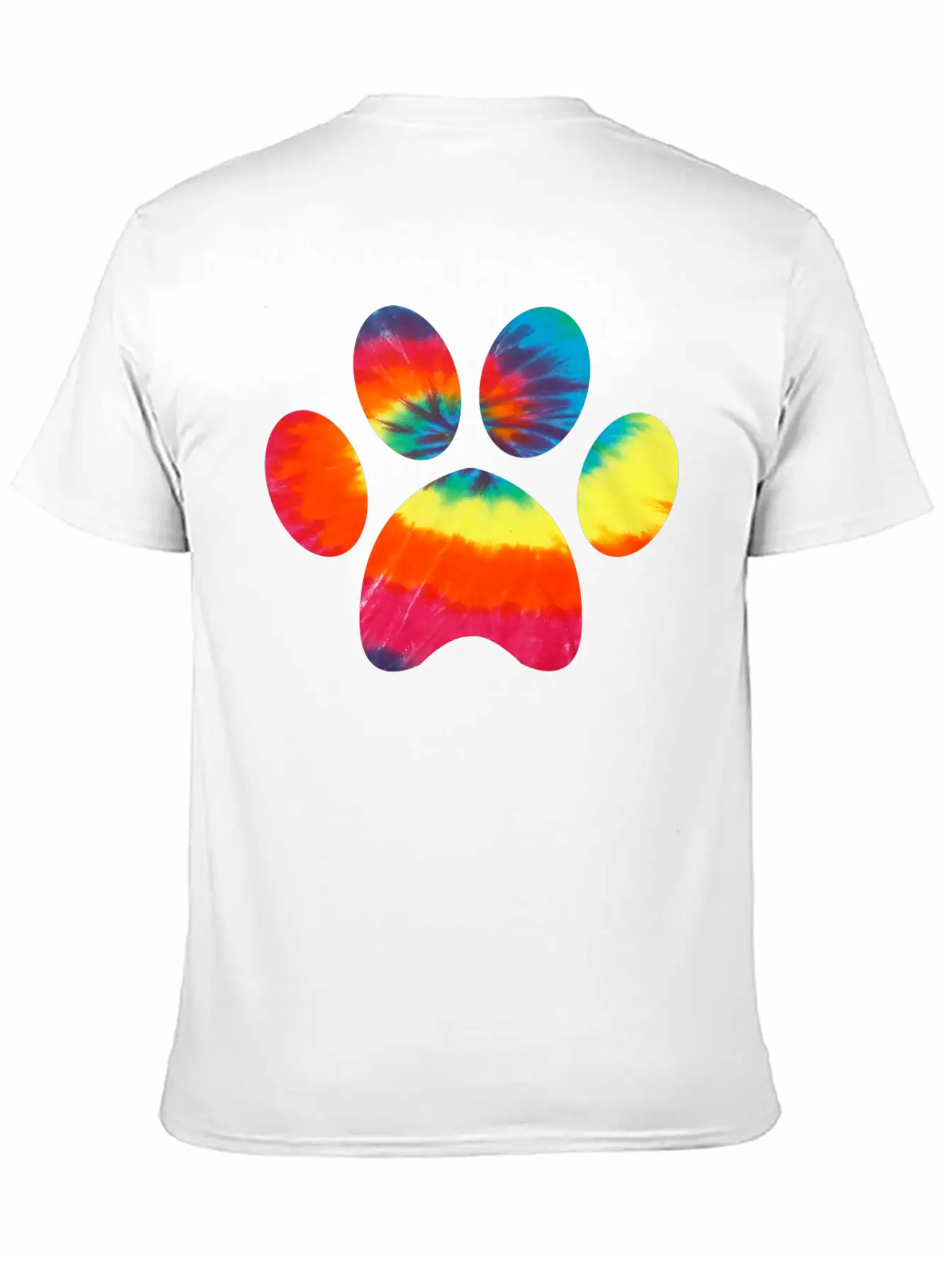 Tie Dye Animal Cat Dog Paw Print Pet Lover Hoodie Unisex Casual T-Shirt – Clean Design For Daily Comfort