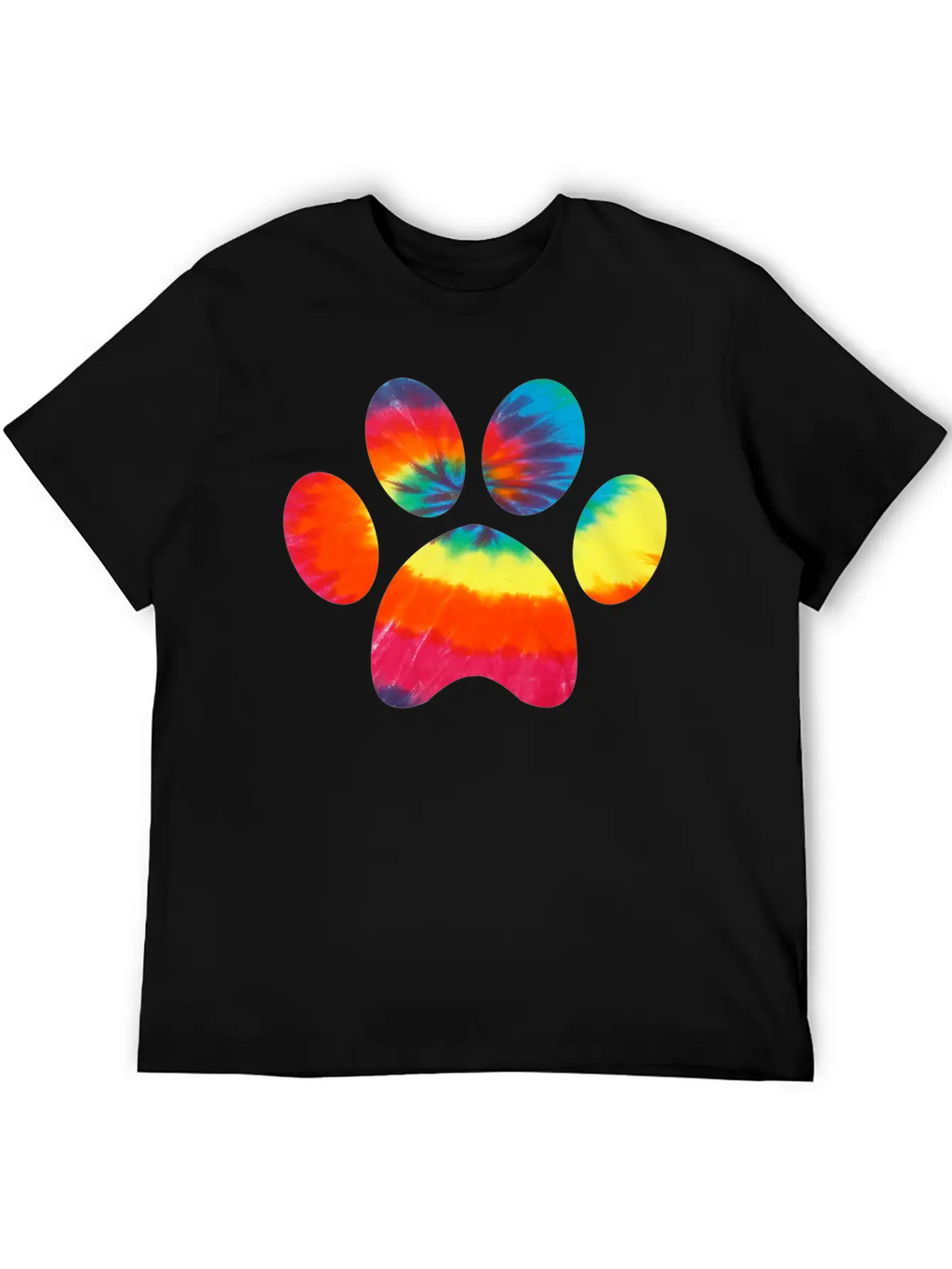 Tie Dye Animal Cat Dog Paw Print Pet Lover Hoodie Unisex Casual T-Shirt – Clean Design For Daily Comfort