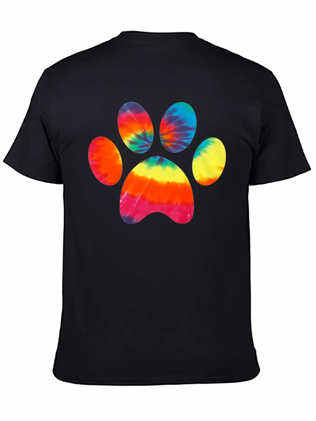 Tie Dye Animal Cat Dog Paw Print Pet Lover Hoodie Unisex Casual T-Shirt – Clean Design For Daily Comfort