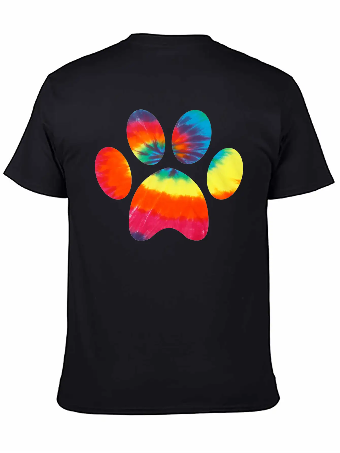 Tie Dye Animal Cat Dog Paw Print Pet Lover Hoodie Unisex Casual T-Shirt – Clean Design For Daily Comfort