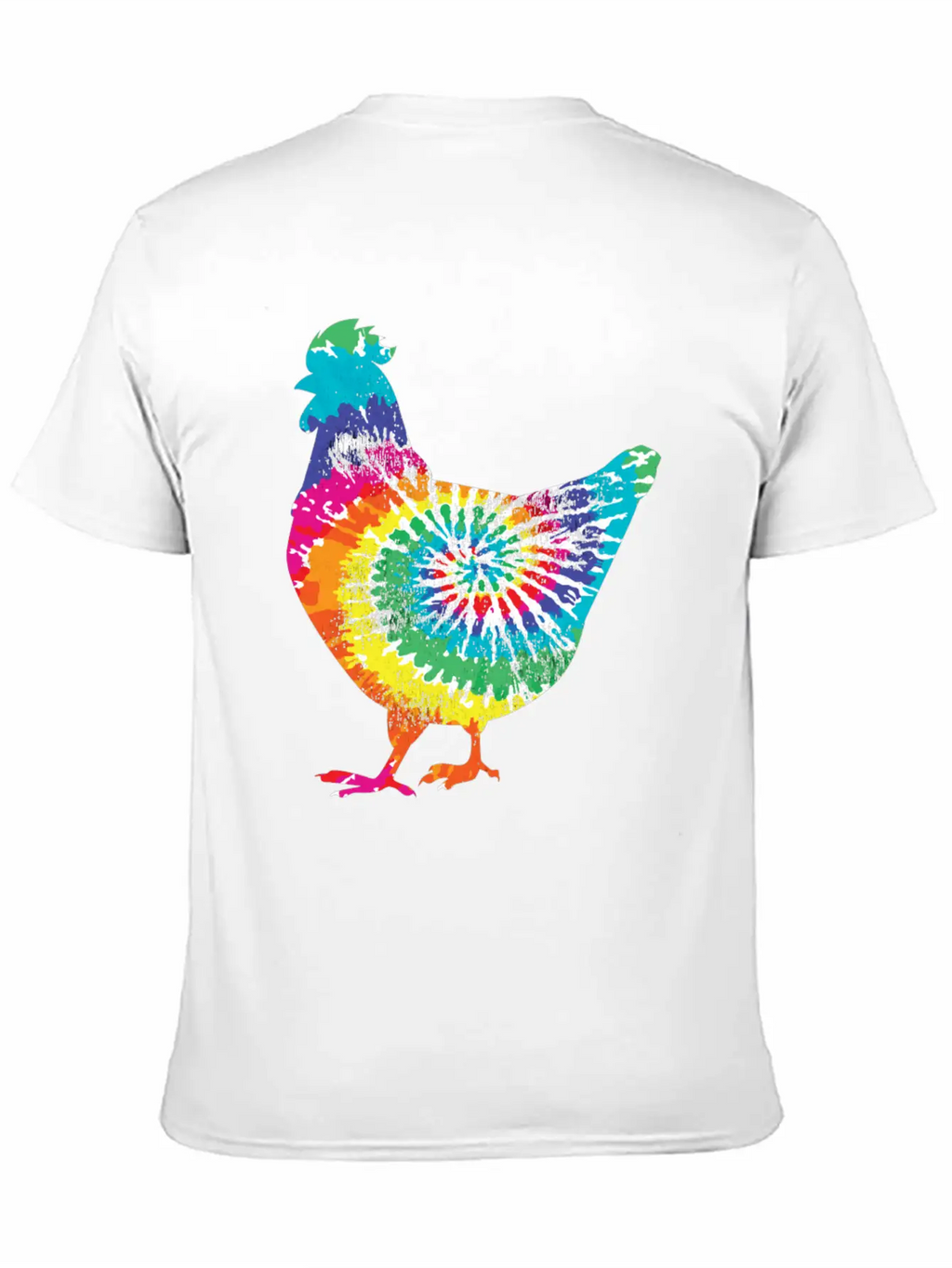 Tie Dye Chicken Gift For Hippy Farmer Hobby Farm Stylish Everyday T-Shirt – Unisex Basic Cotton Tee
