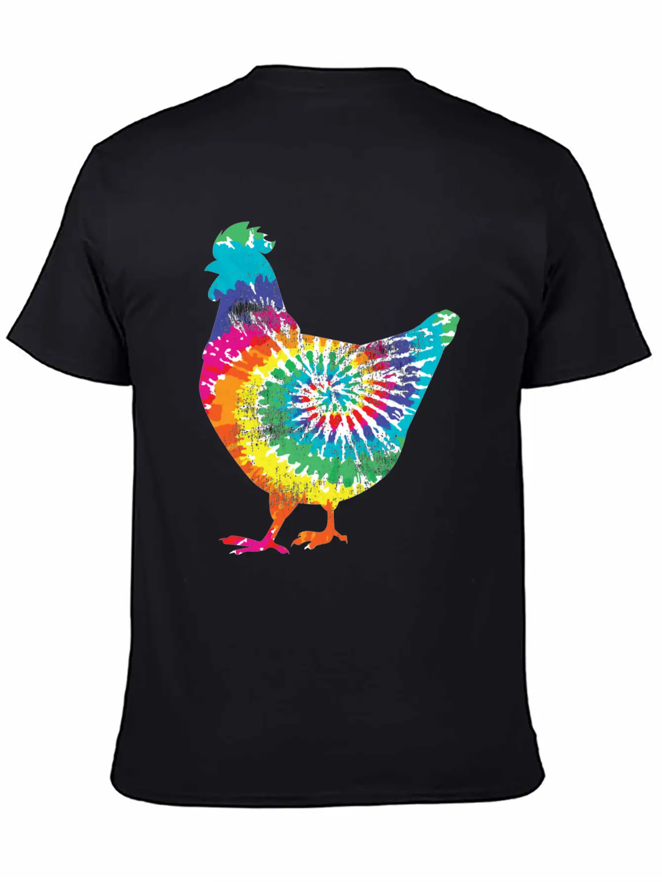 Tie Dye Chicken Gift For Hippy Farmer Hobby Farm Stylish Everyday T-Shirt – Unisex Basic Cotton Tee