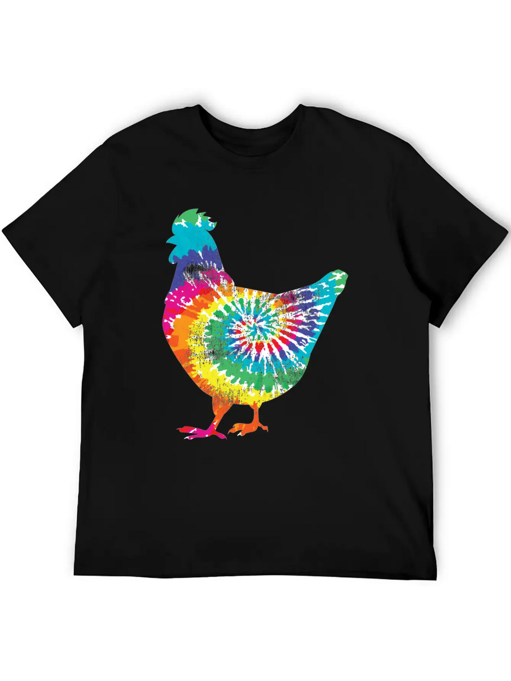 Tie Dye Chicken Gift For Hippy Farmer Hobby Farm Stylish Everyday T-Shirt – Unisex Basic Cotton Tee
