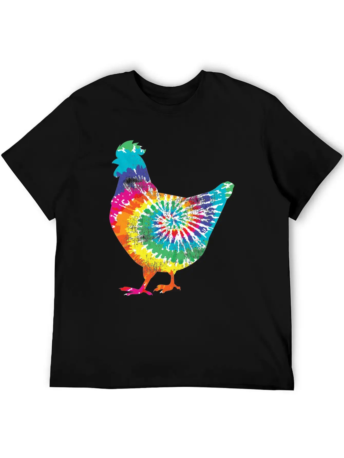 Tie Dye Chicken Gift For Hippy Farmer Hobby Farm Stylish Everyday T-Shirt – Unisex Basic Cotton Tee