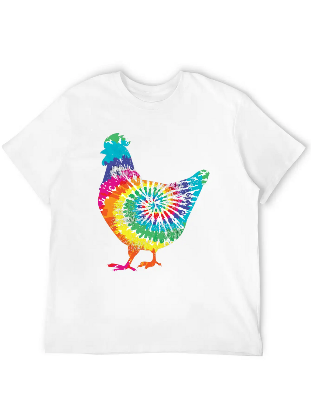 Tie Dye Chicken Gift For Hippy Farmer Hobby Farm Stylish Everyday T-Shirt – Unisex Basic Cotton Tee
