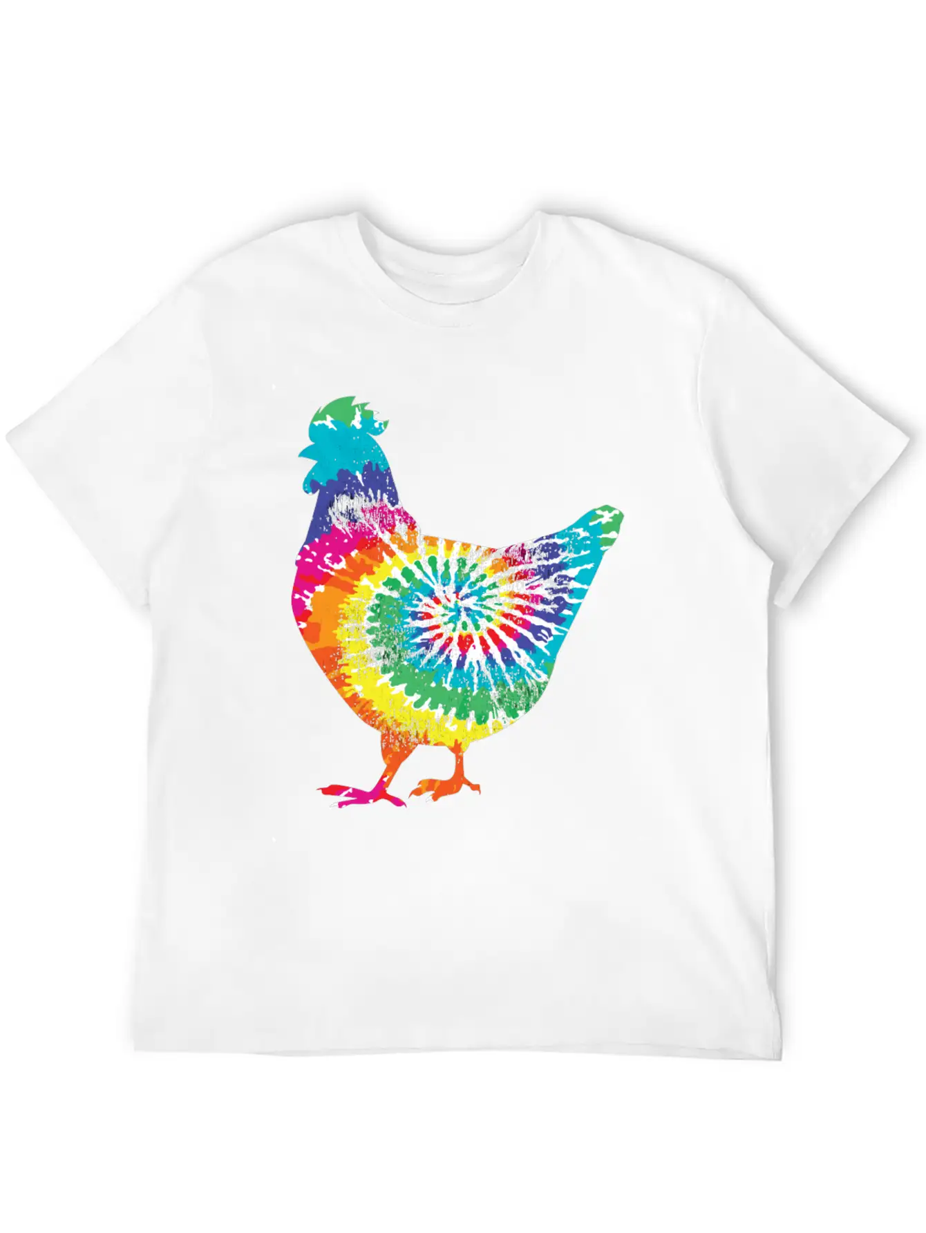 Tie Dye Chicken Gift For Hippy Farmer Hobby Farm Stylish Everyday T-Shirt – Unisex Basic Cotton Tee
