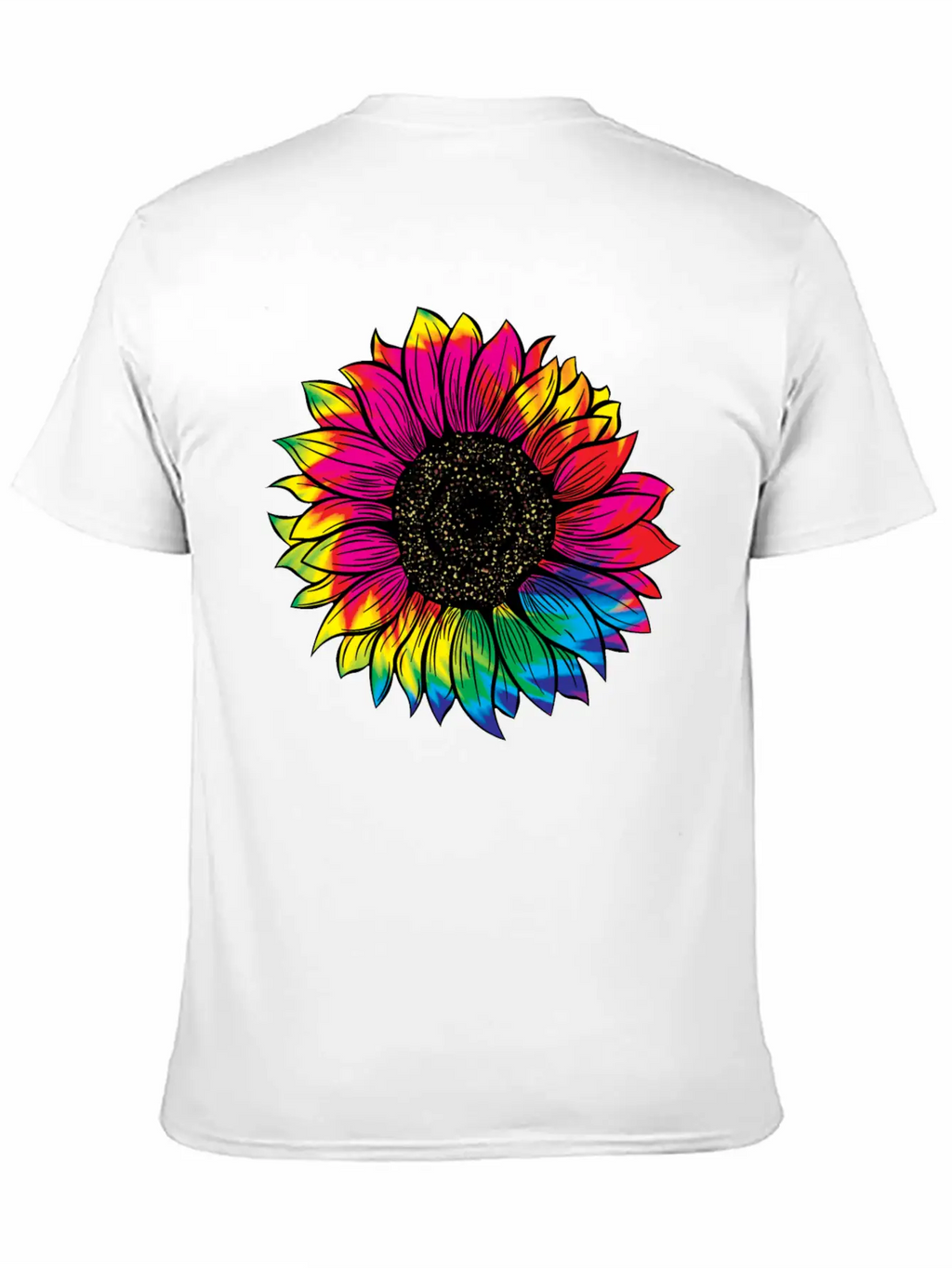 Tie Dye Sunflower Essential Cotton Tee For Daily Outfits – Unisex Style