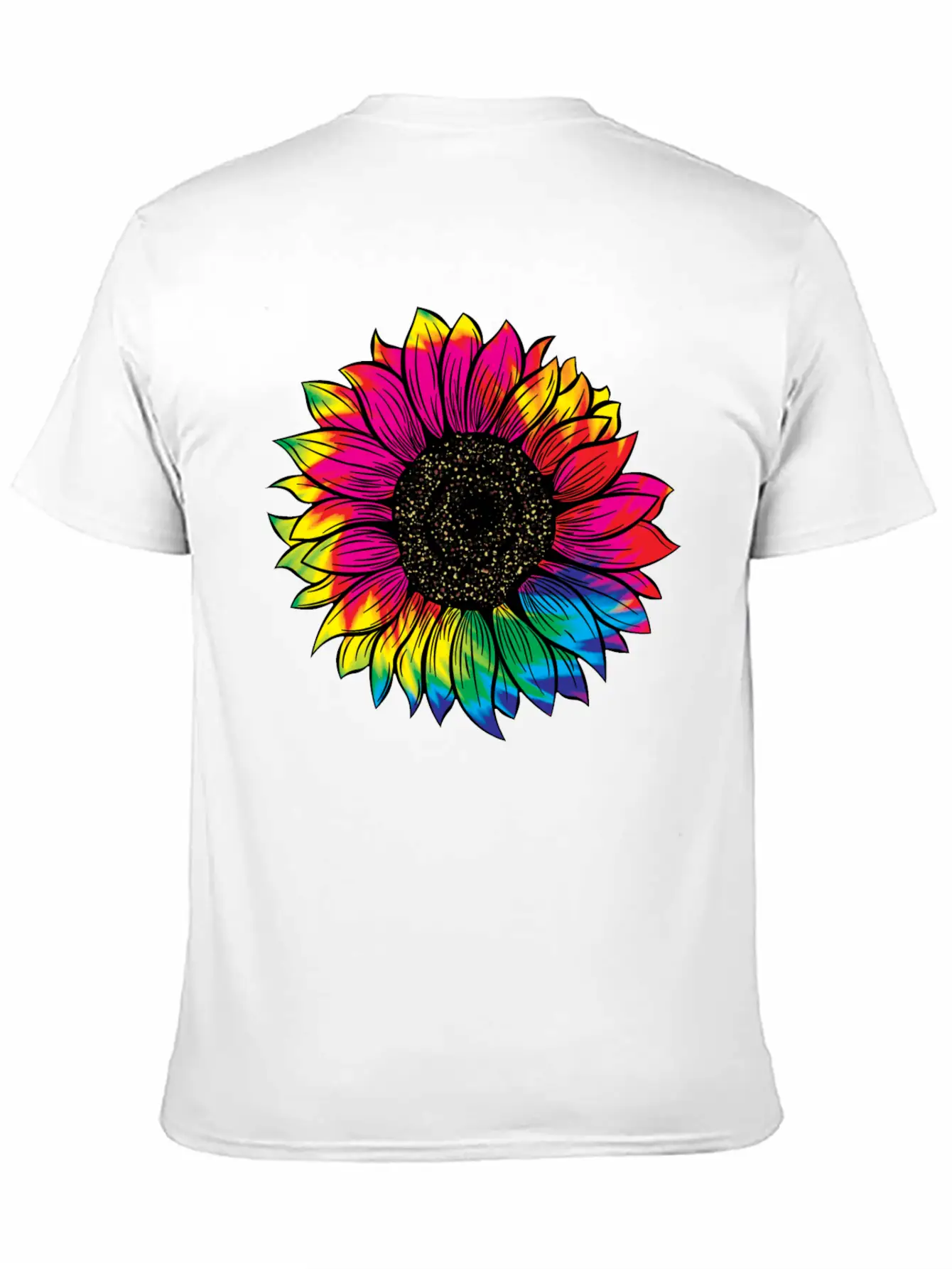 Tie Dye Sunflower Essential Cotton Tee For Daily Outfits – Unisex Style