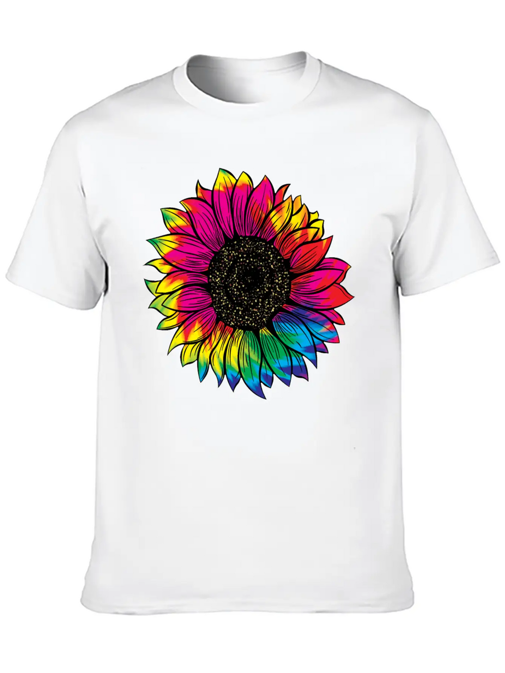 Tie Dye Sunflower Essential Cotton Tee For Daily Outfits – Unisex Style