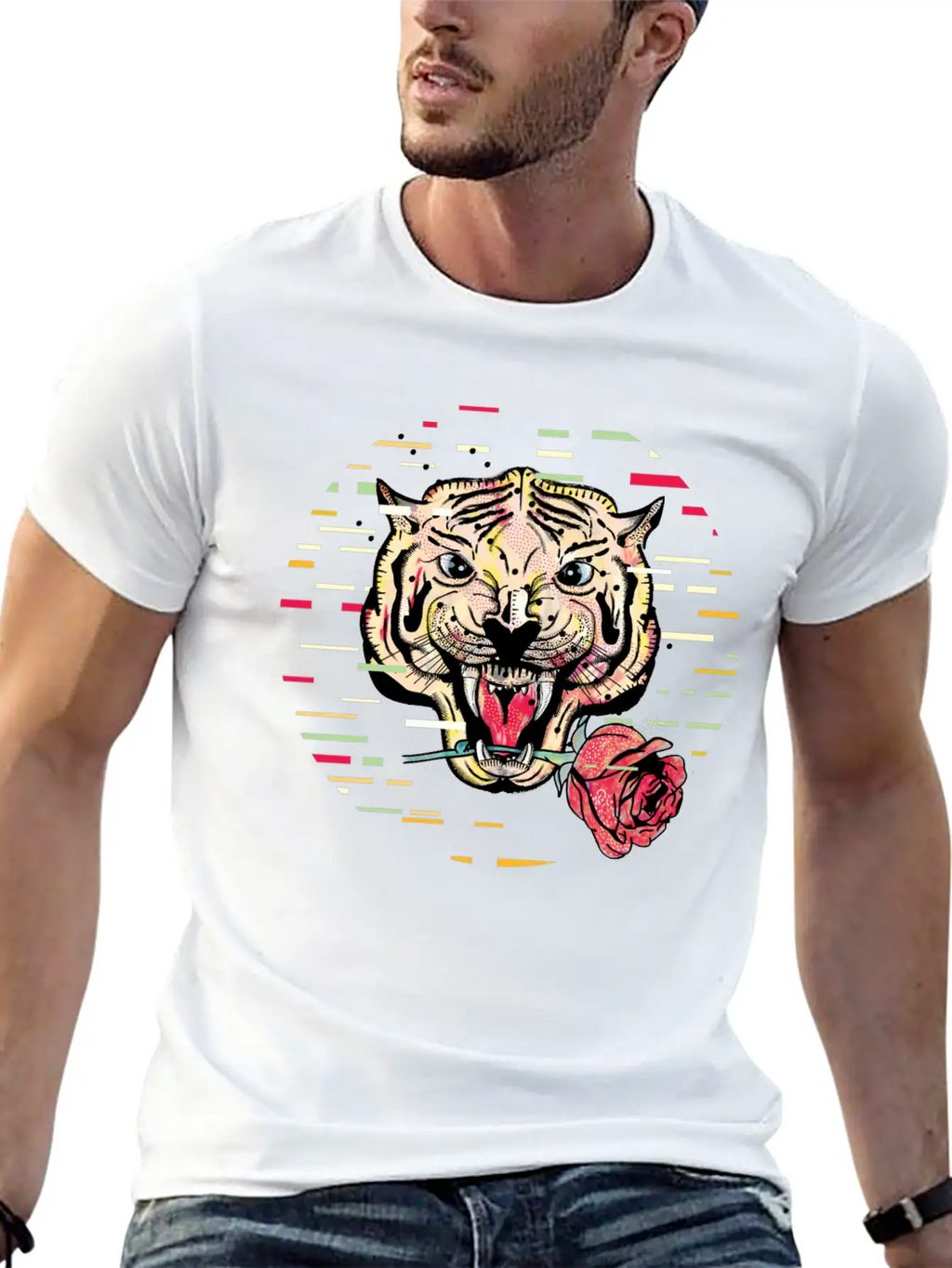 Tiger And Rose Unisex Casual T-Shirt – Clean Design For Daily Comfort