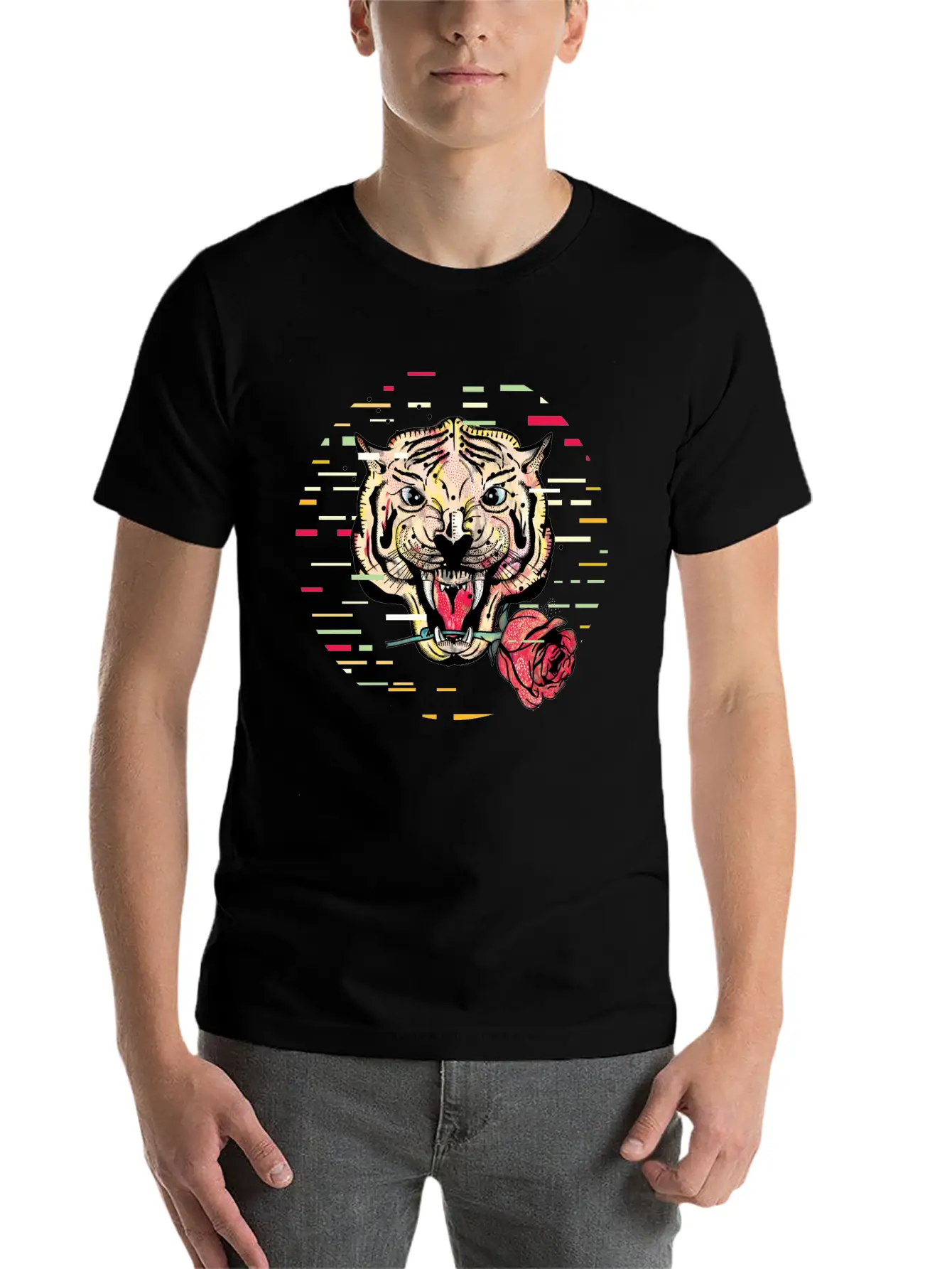 Tiger And Rose Unisex Casual T-Shirt – Clean Design For Daily Comfort