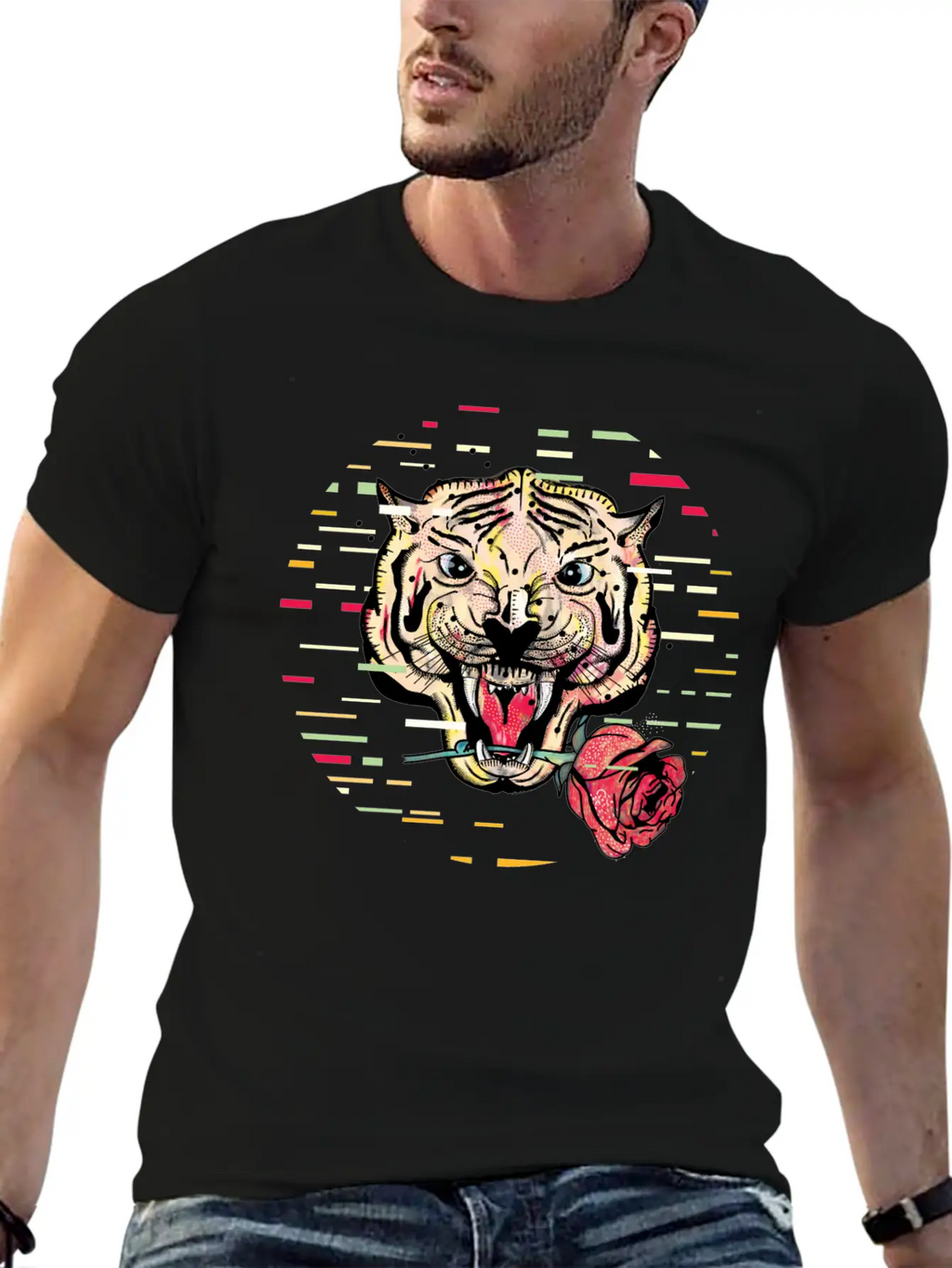 Tiger And Rose Unisex Casual T-Shirt – Clean Design For Daily Comfort